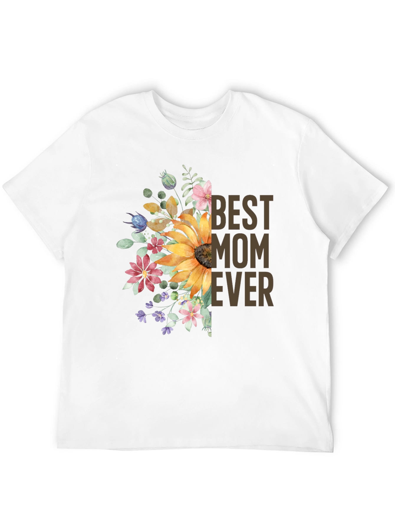 Best Mom Ever Floral Graphic Tee