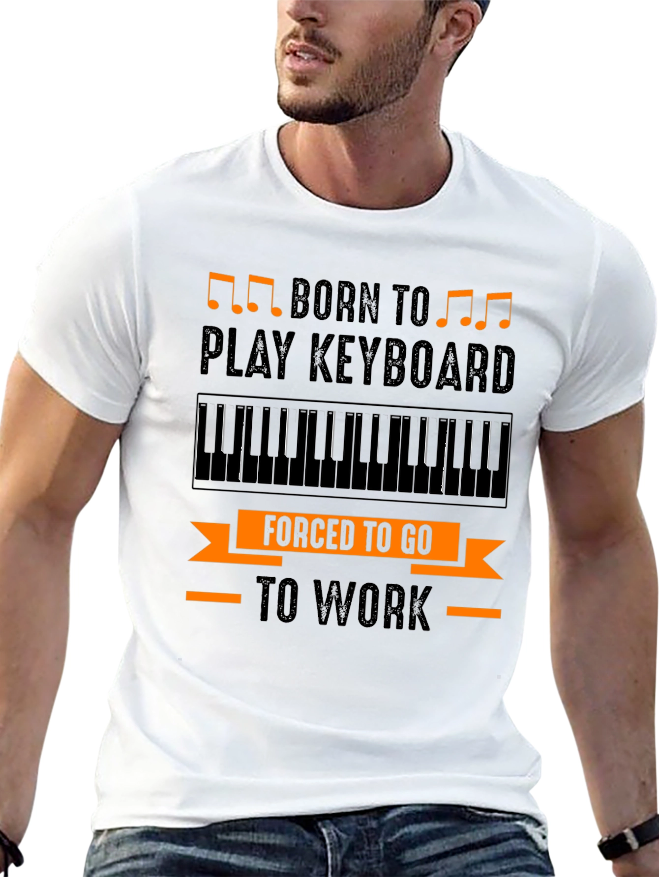 Born to Play Keyboard Funny Musician T-Shirt