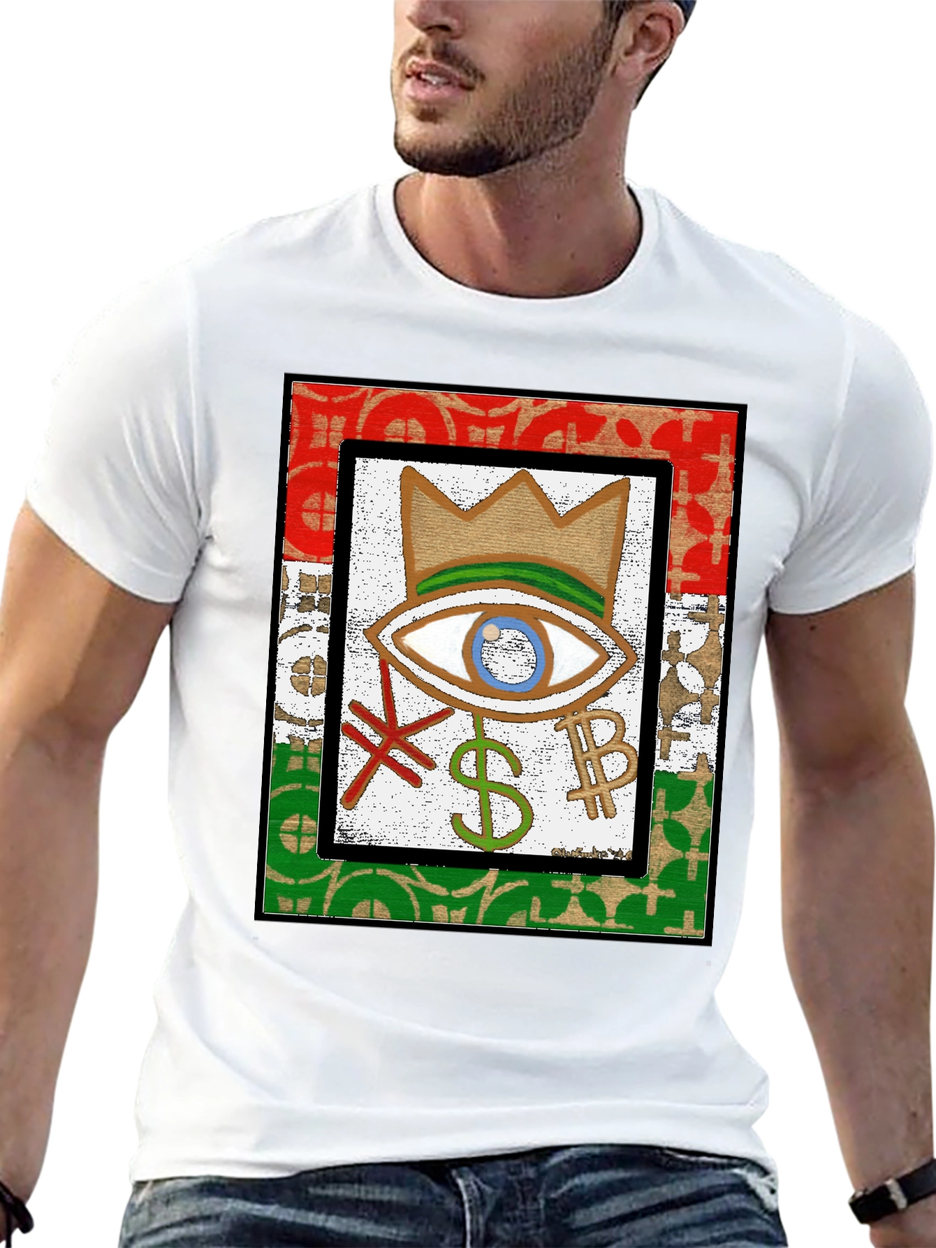 Eye Crown Money T-Shirt - Black