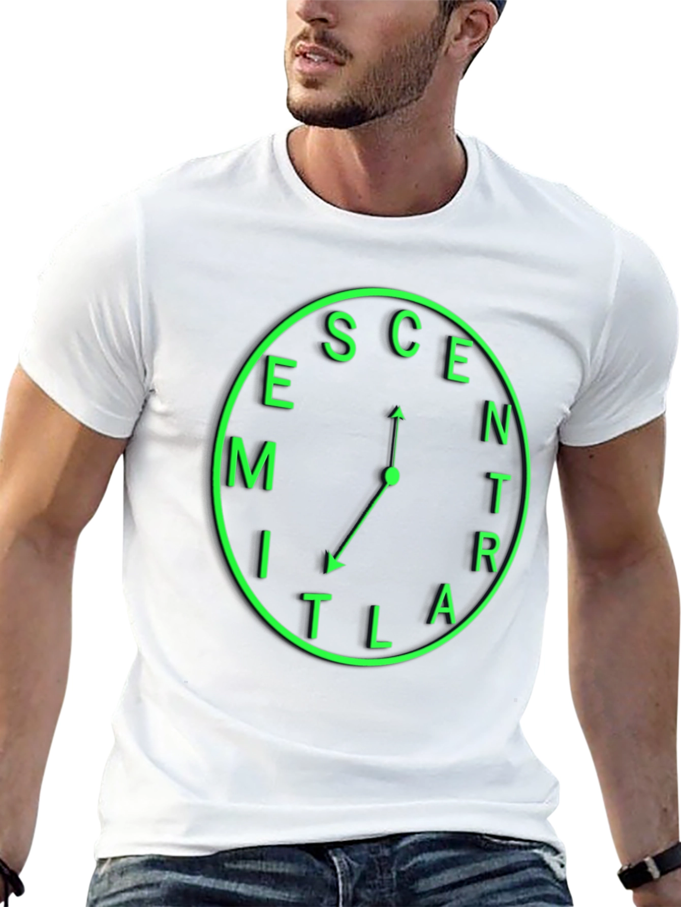Eccentric Time T-Shirt - Unique Clock Design