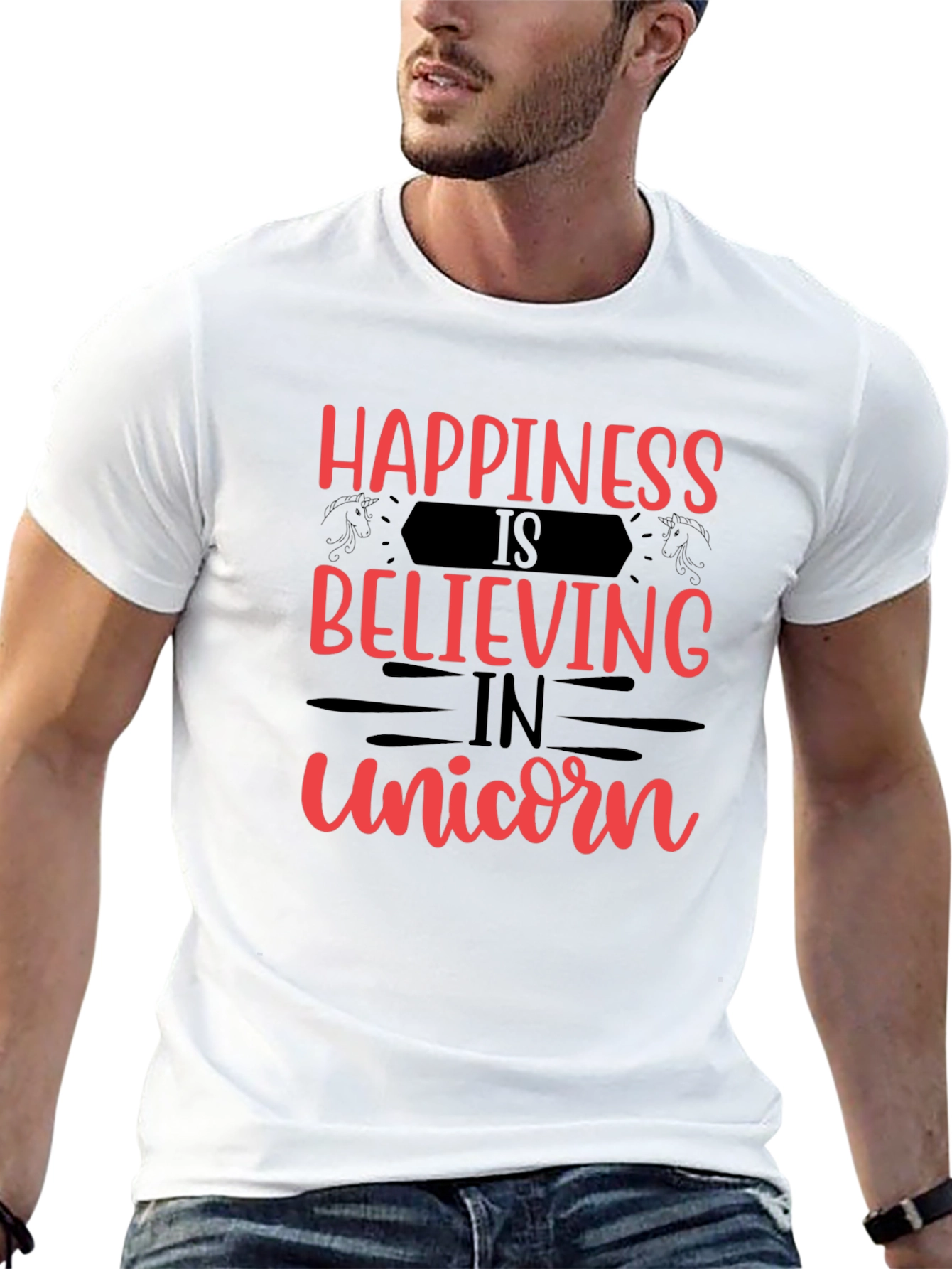 Happiness Believing in Unicorn Graphic Tee