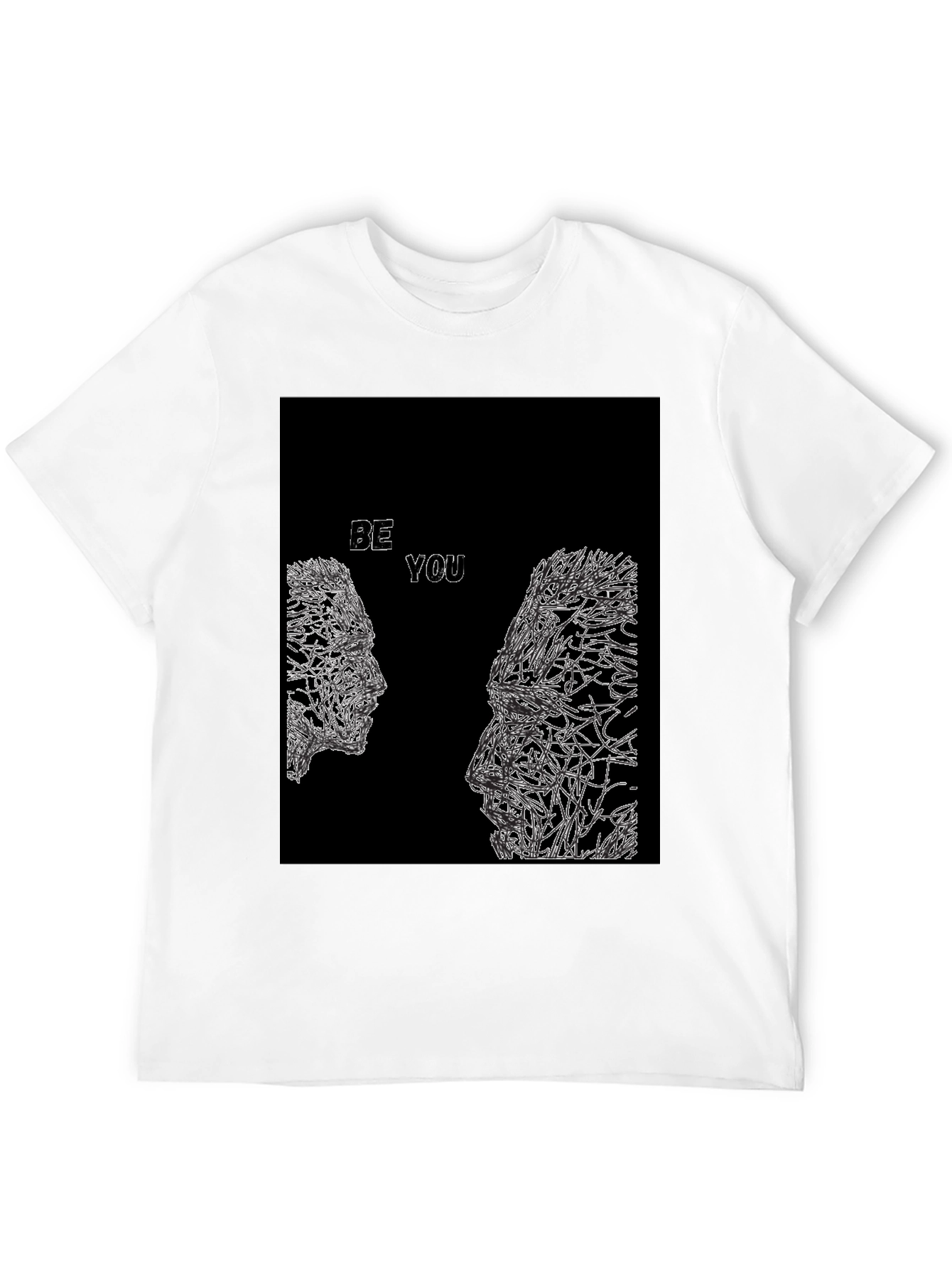 Abstract Be You Black Graphic Tee