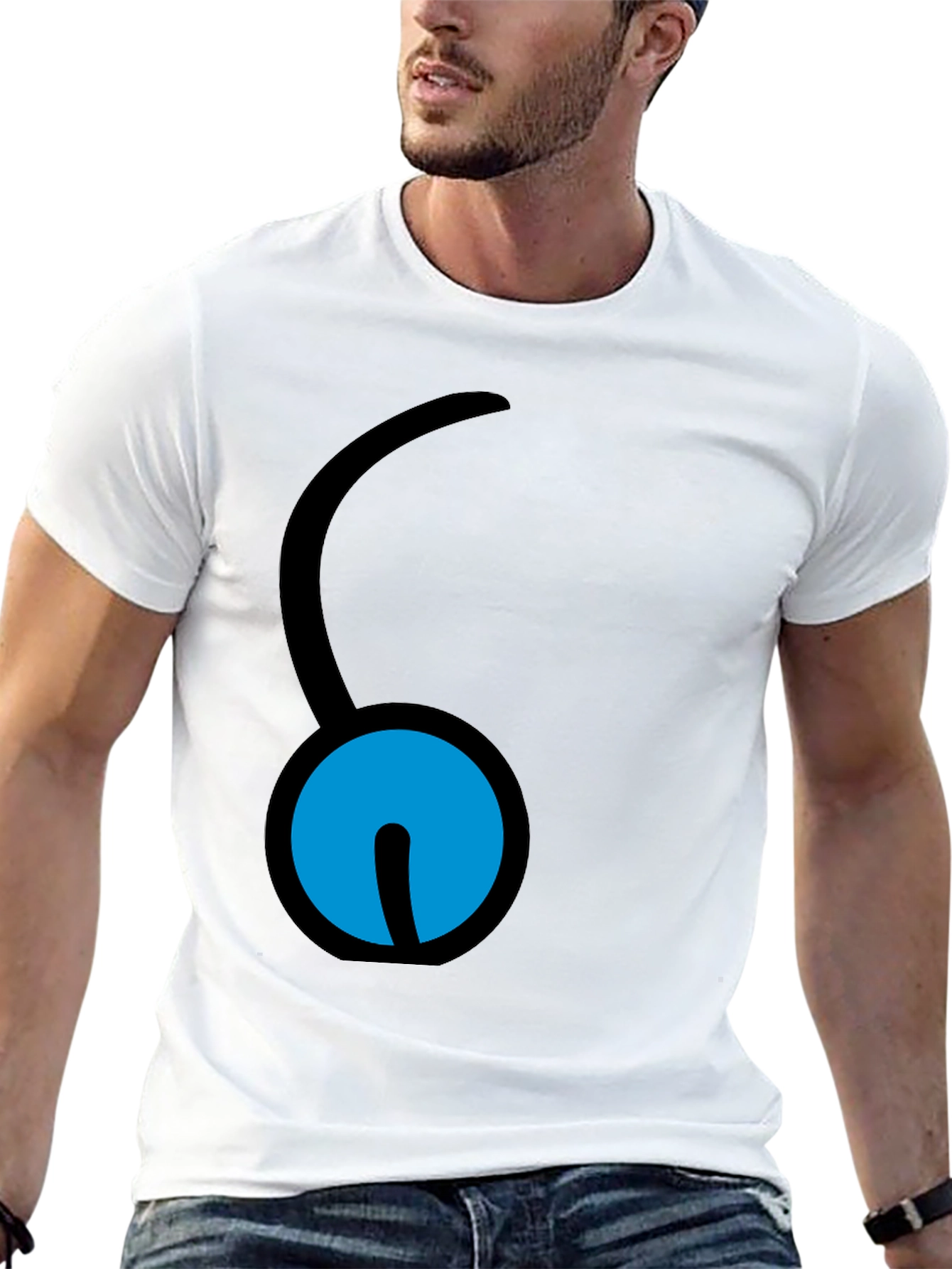 Unique Graphic Print Black T-Shirt