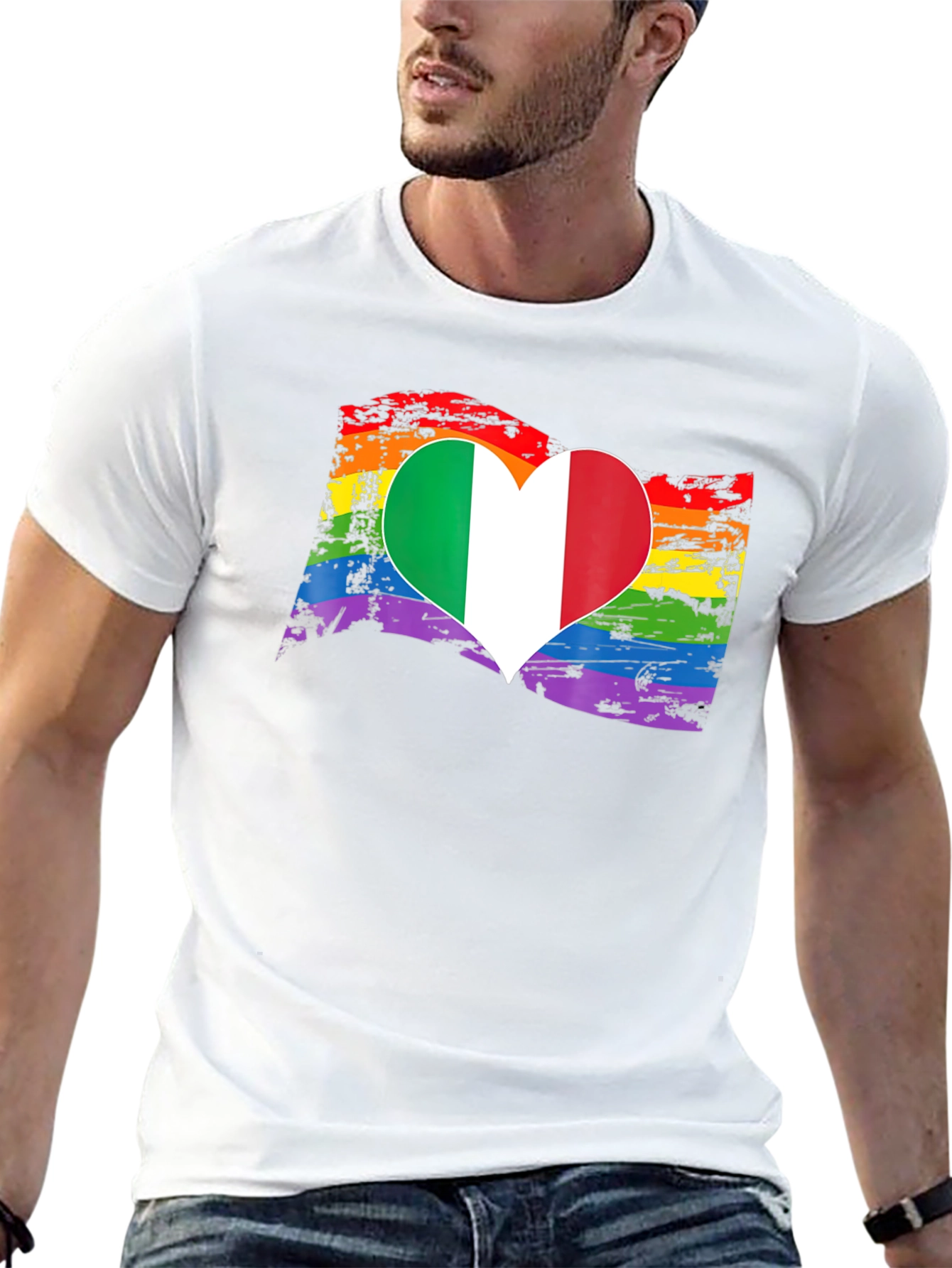 Italy Pride Heart T-Shirt