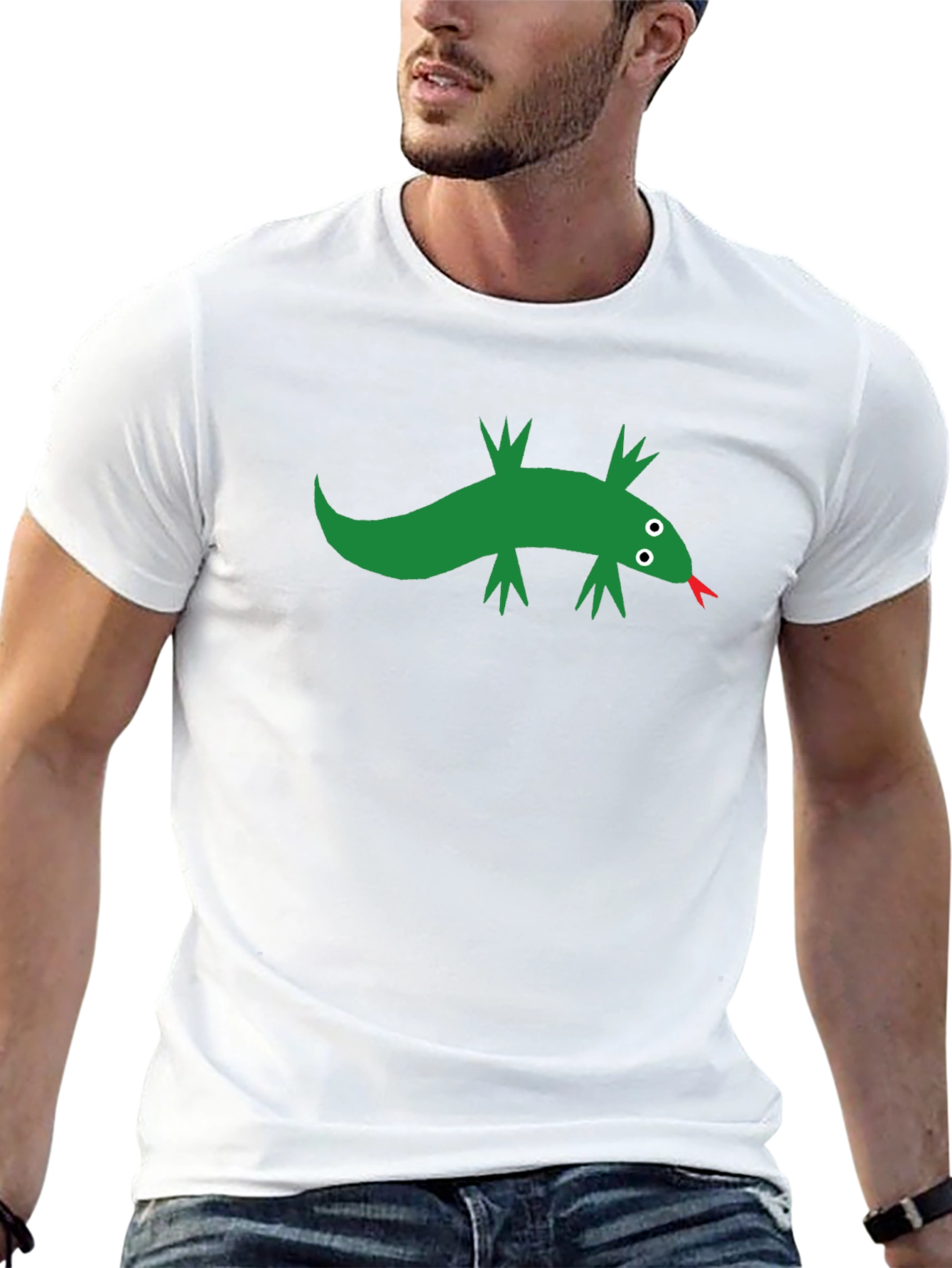 Cool Lizard Graphic Black T-Shirt