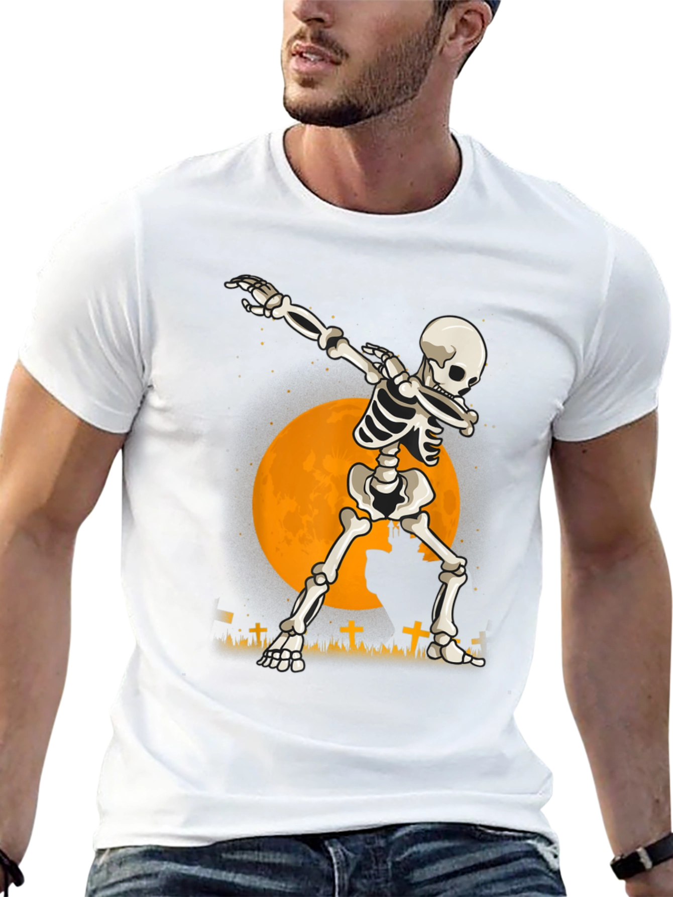 Dabbing Skeleton Halloween T-Shirt