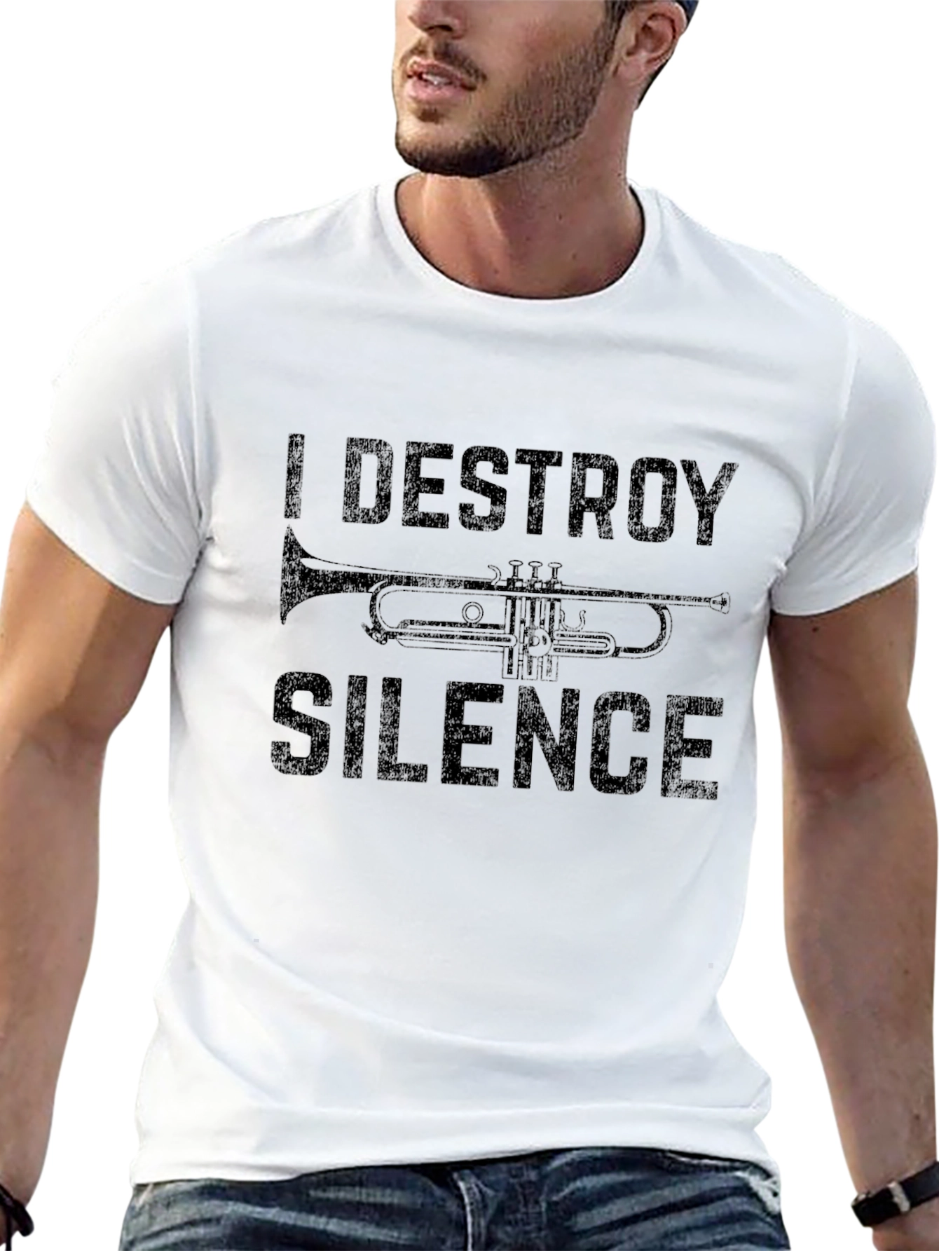 I Destroy Silence Trumpet Graphic T-Shirt