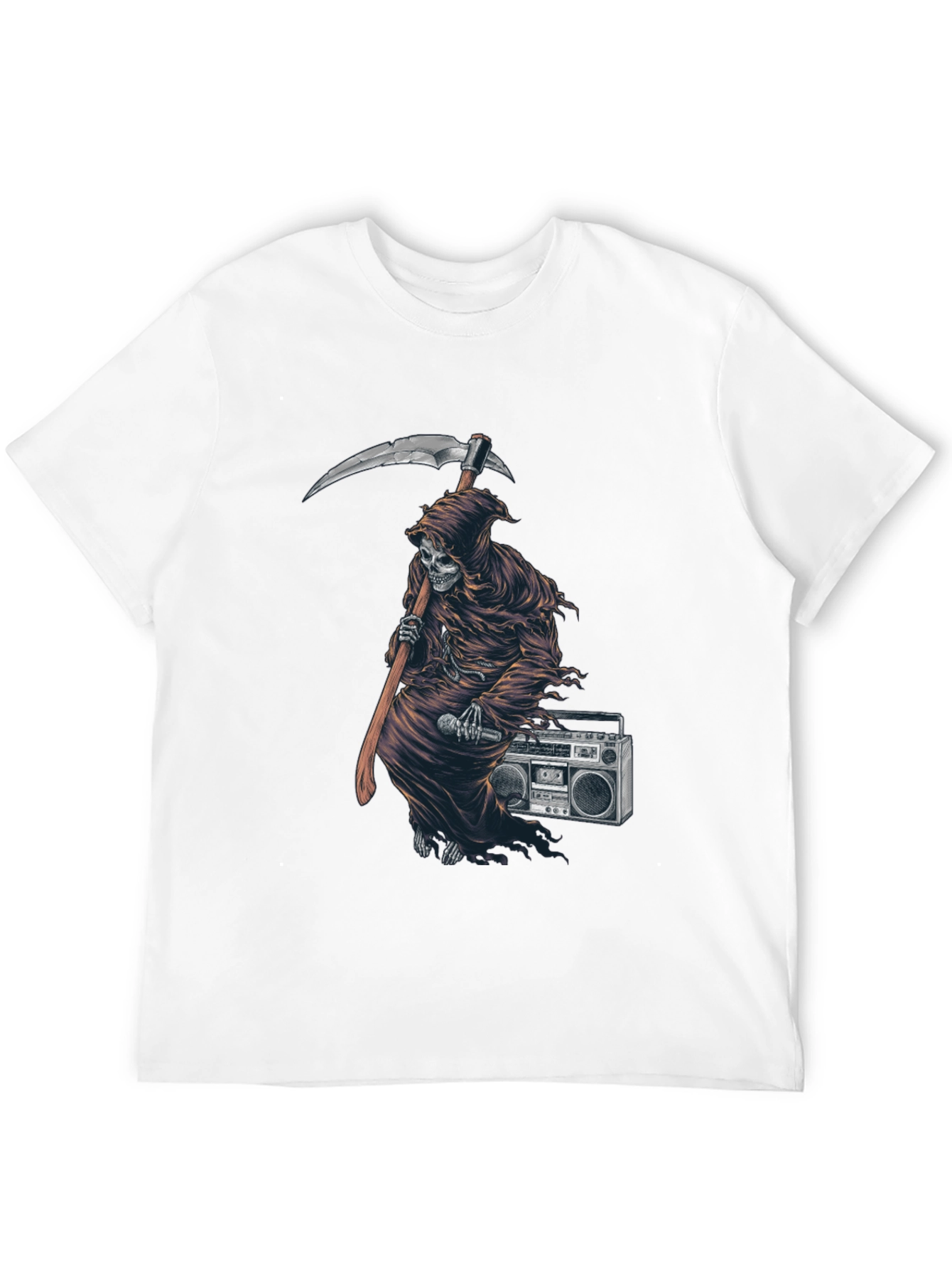 Grim Reaper Boombox Graphic Tee - Black
