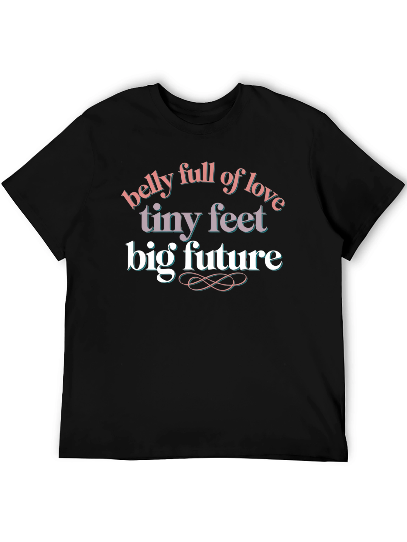 Belly Full of Love Black T-Shirt