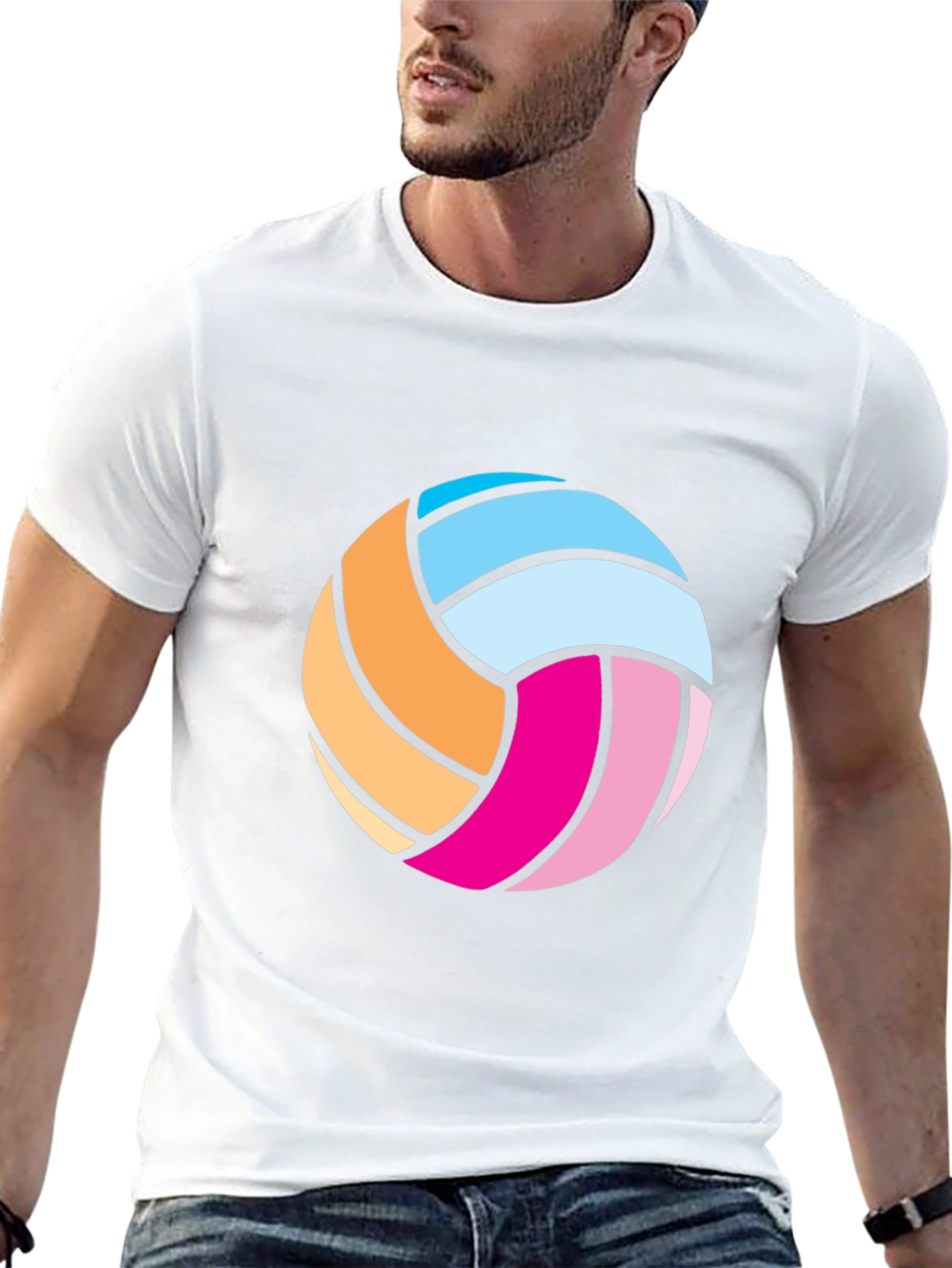 Volleyball Graphic Tee - Sporty Casual