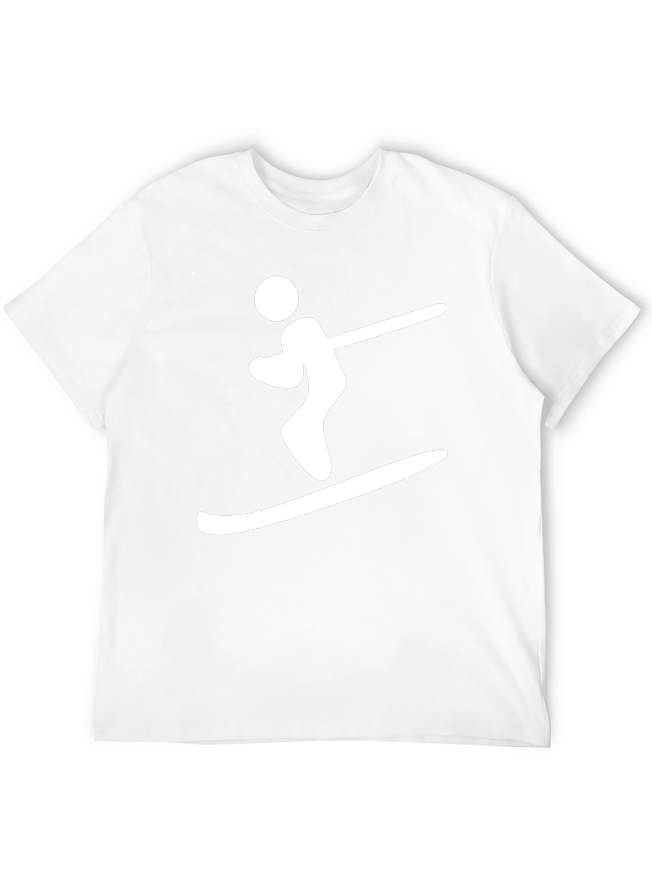 Skiing Man Black T-Shirt