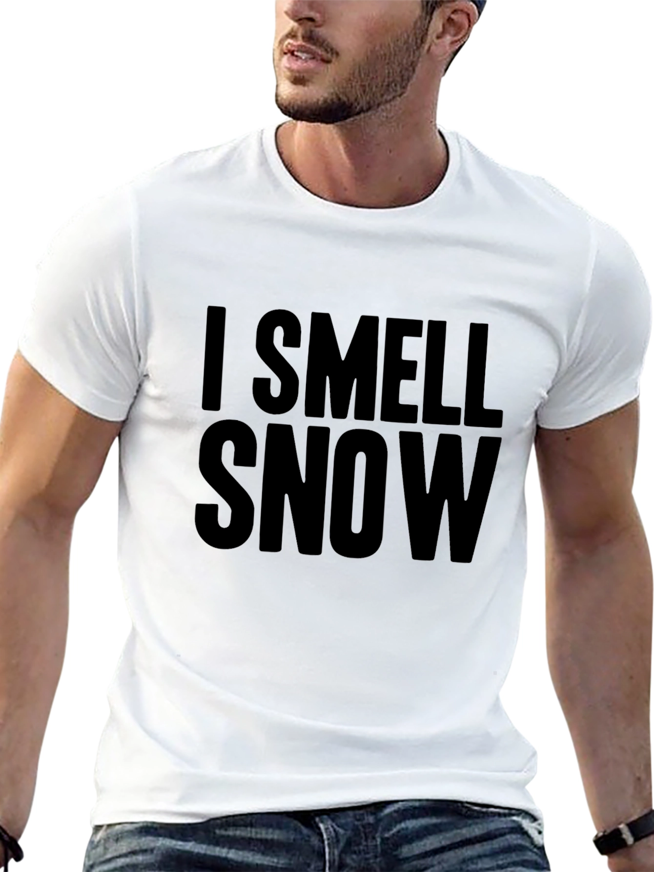 I Smell Snow Black T-Shirt