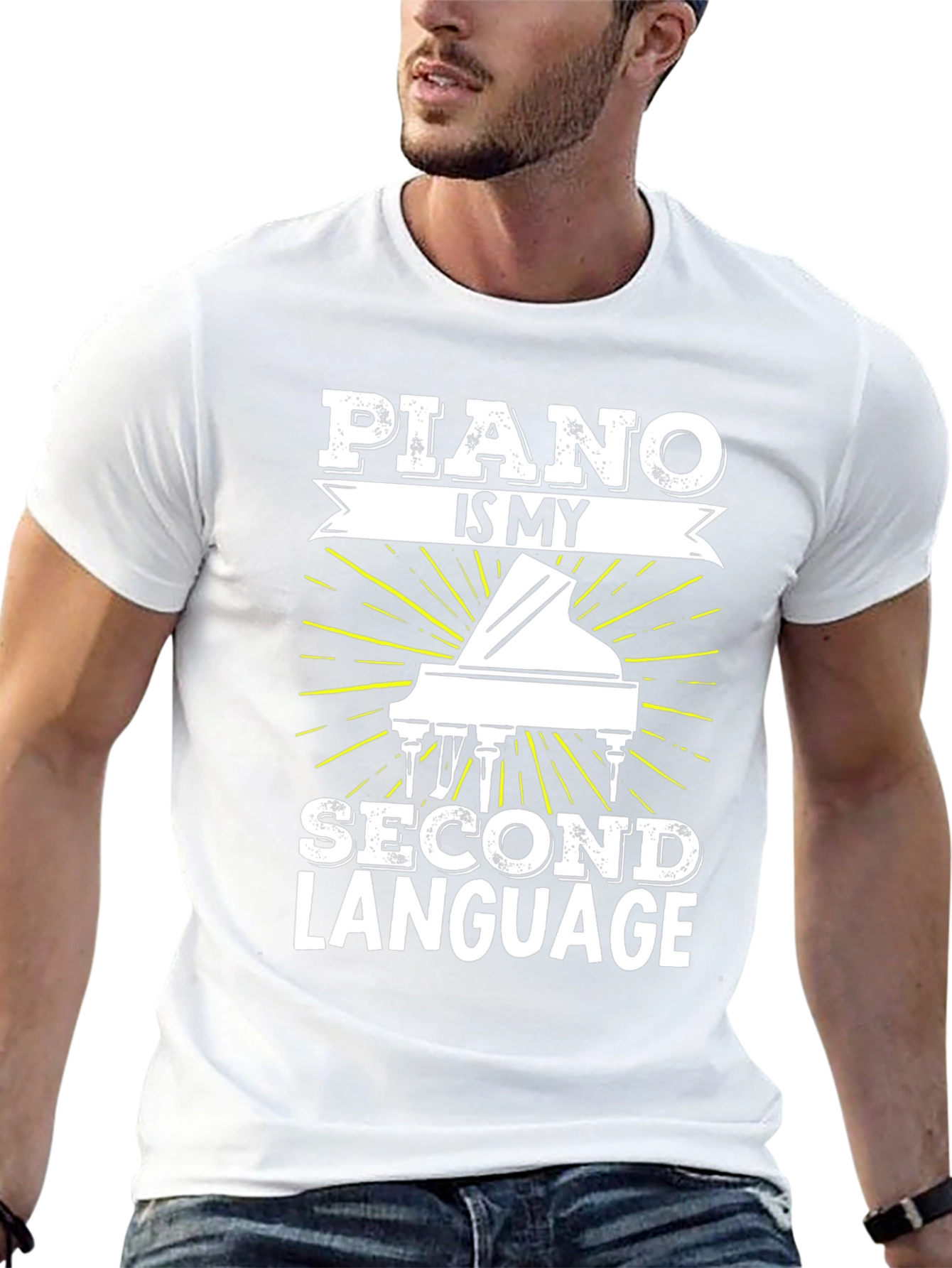 Piano is My Second Language Graphic T-Shirt