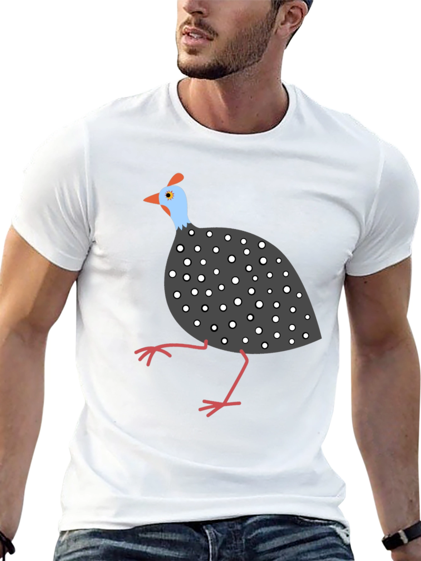 Guinea Fowl Graphic Tee - Unique Bird Lover Shirt