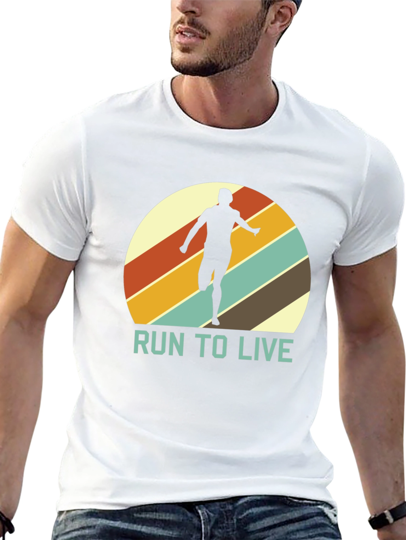 Retro Runner T-Shirt - Run to Live
