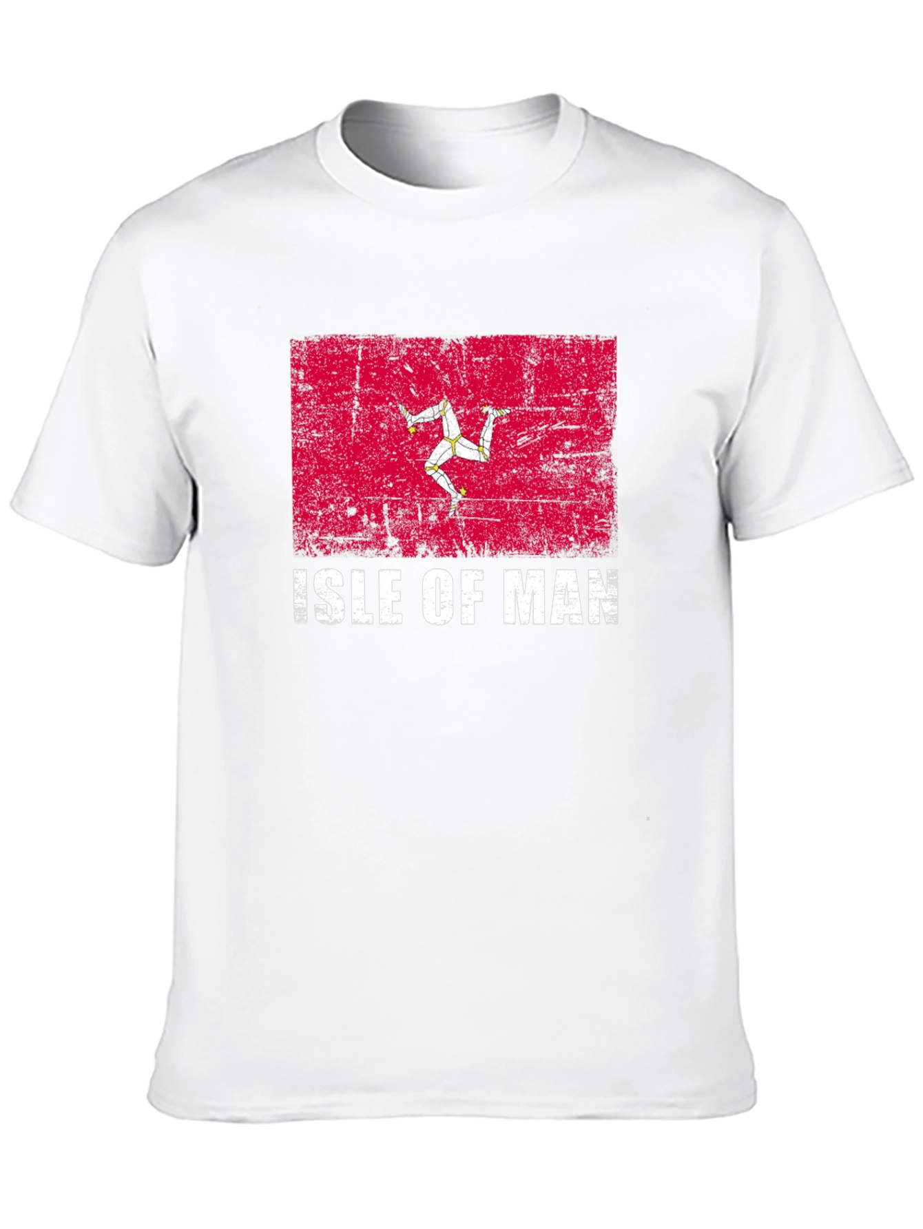 Isle of Man Flag T-Shirt - Distressed Design