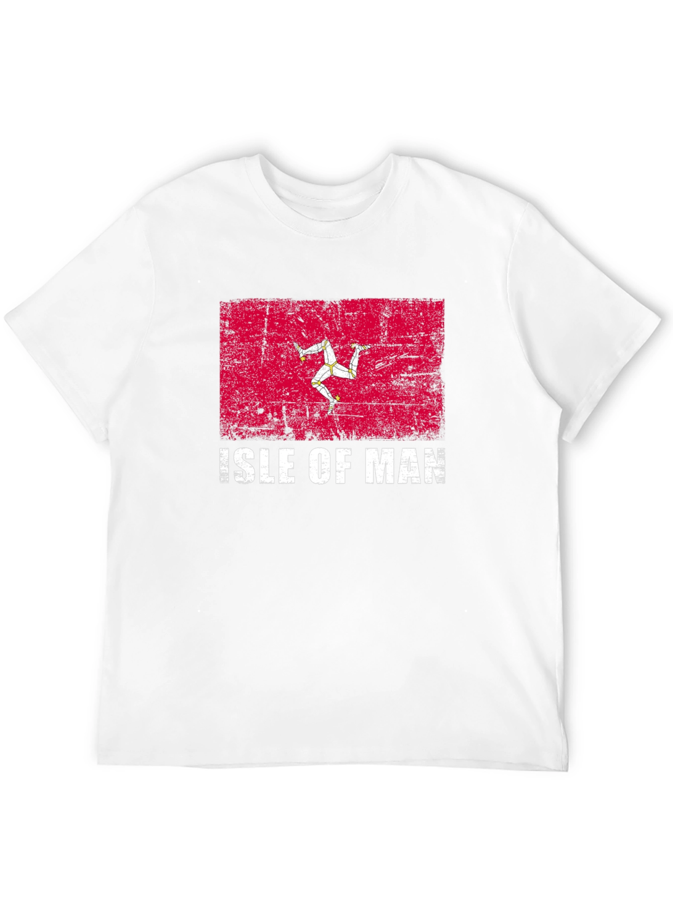 Isle of Man Flag T-Shirt - Distressed Design
