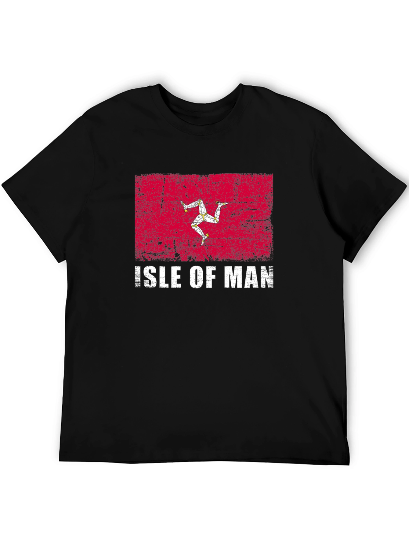 Isle of Man Flag T-Shirt - Distressed Design