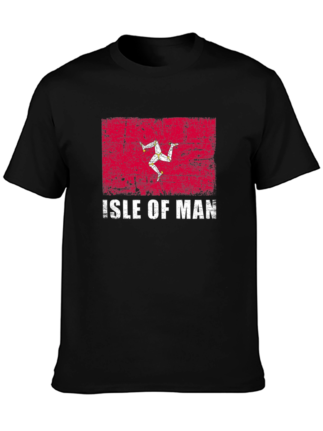Isle of Man Flag T-Shirt - Distressed Design