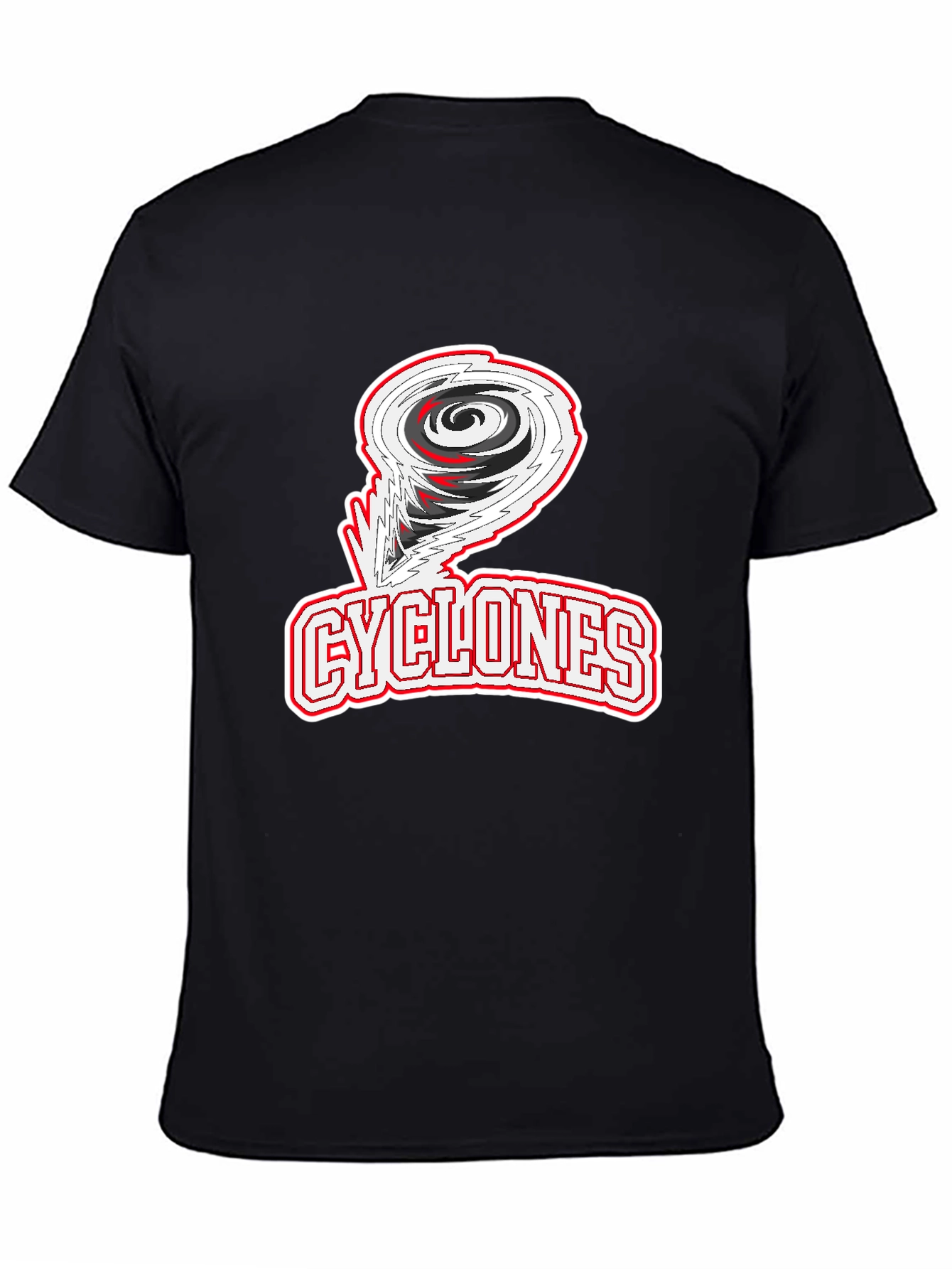 Cyclones Graphic Print Black T-Shirt