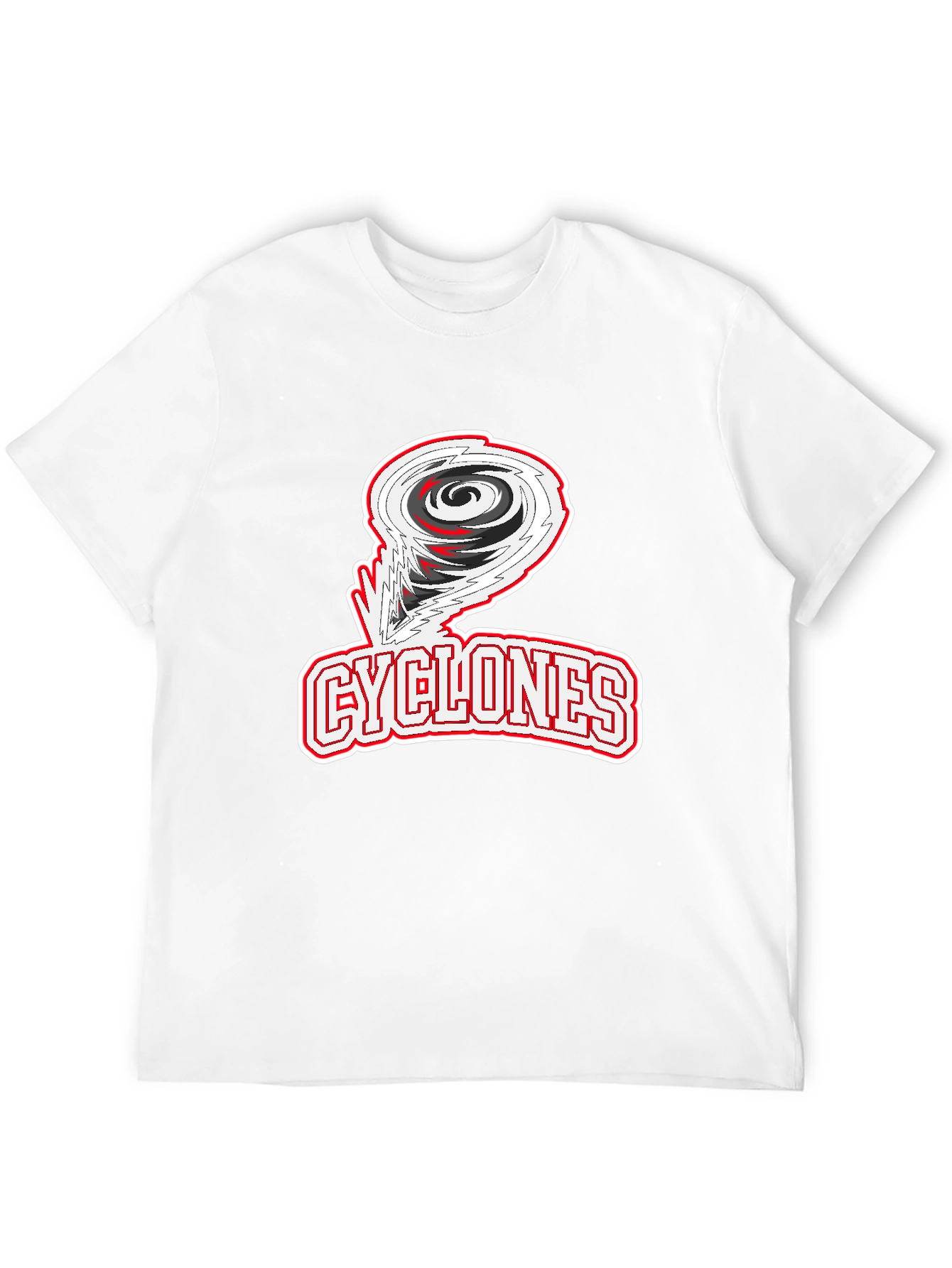 Cyclones Graphic Print Black T-Shirt