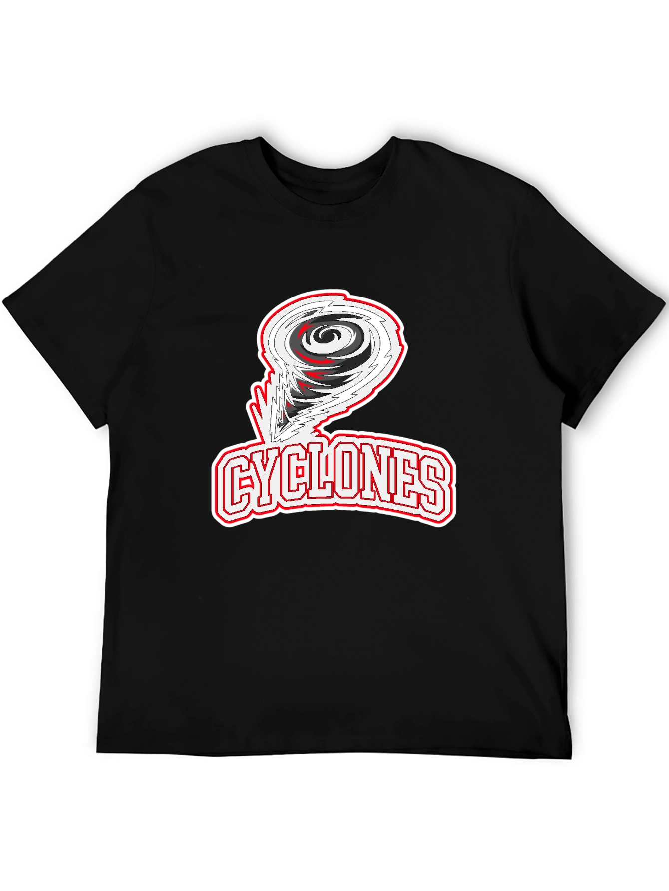 Cyclones Graphic Print Black T-Shirt