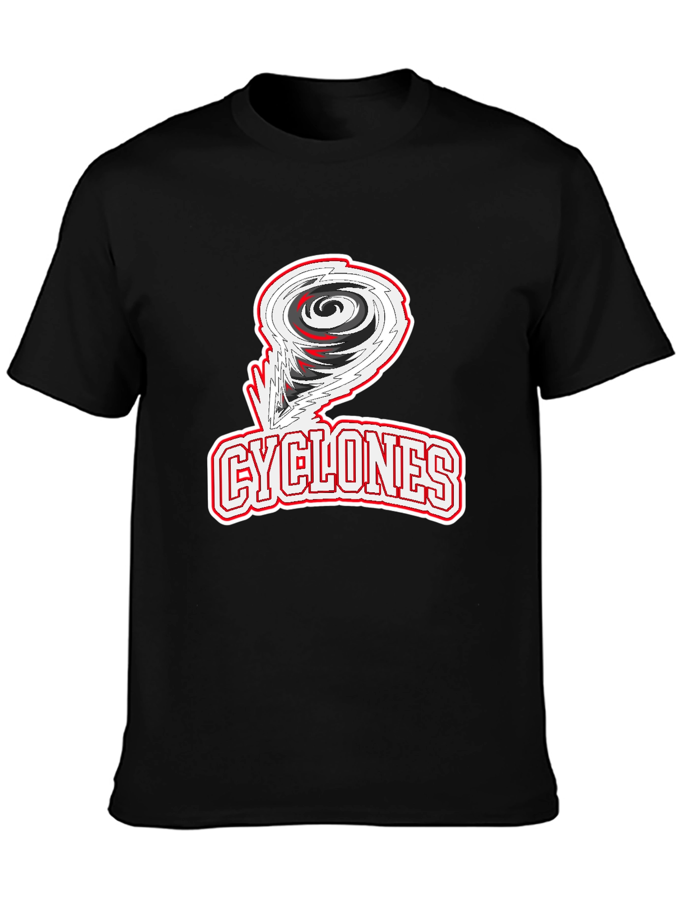 Cyclones Graphic Print Black T-Shirt