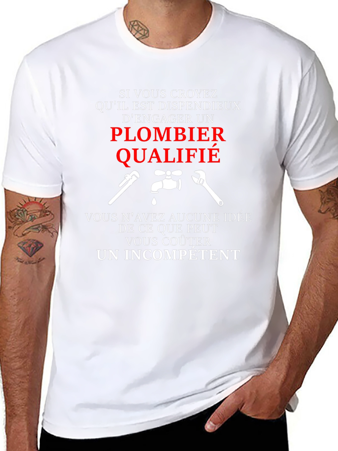 Plumber Qualified T-Shirt - French Humor