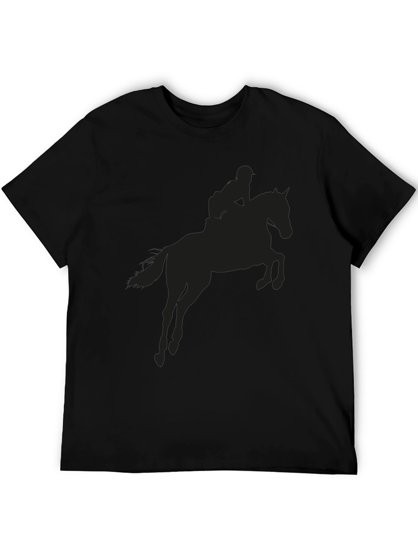 Equestrian Silhouette Graphic Tee - Black