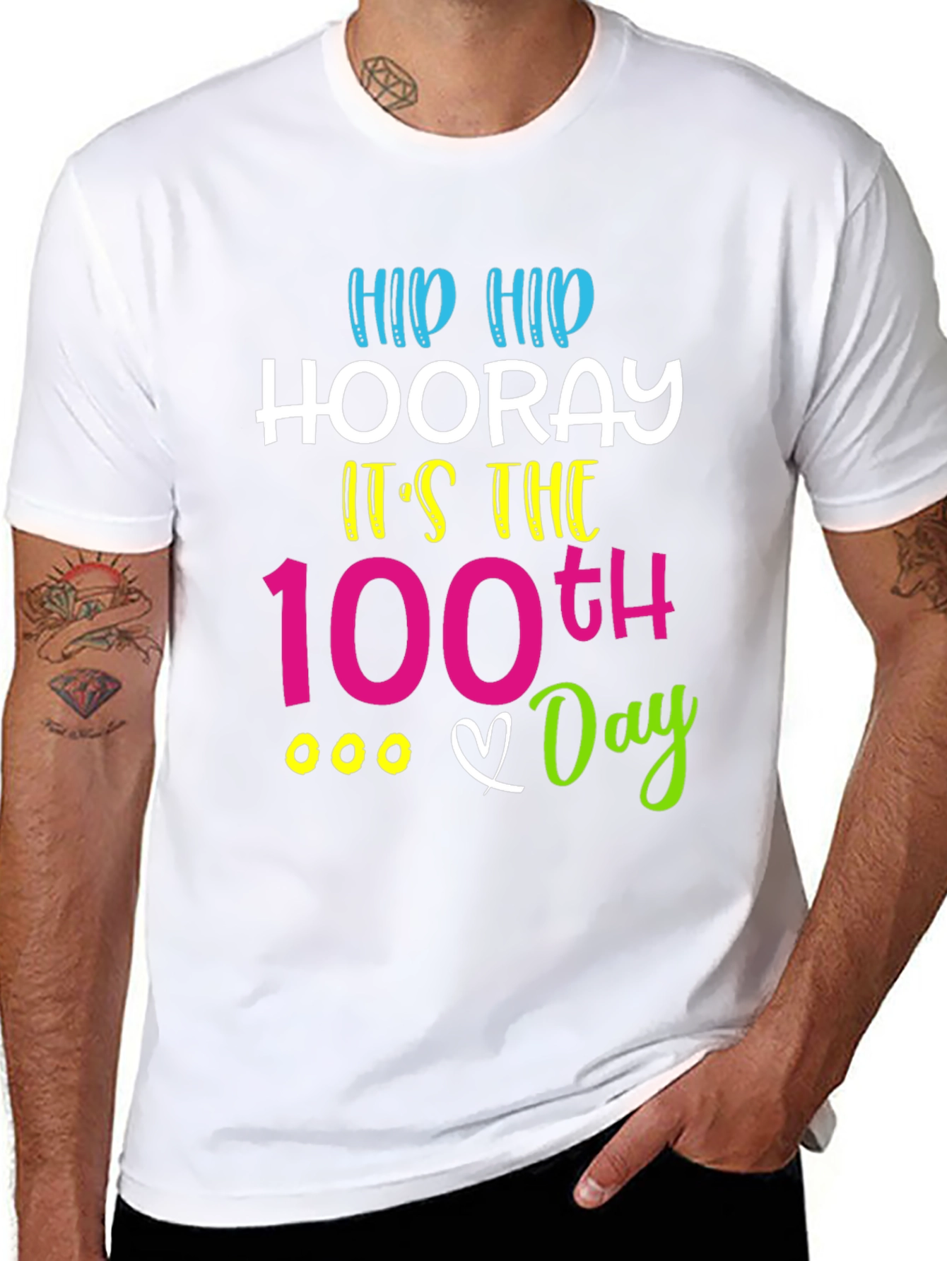 100th Day of School T-Shirt: Hip Hip Hooray