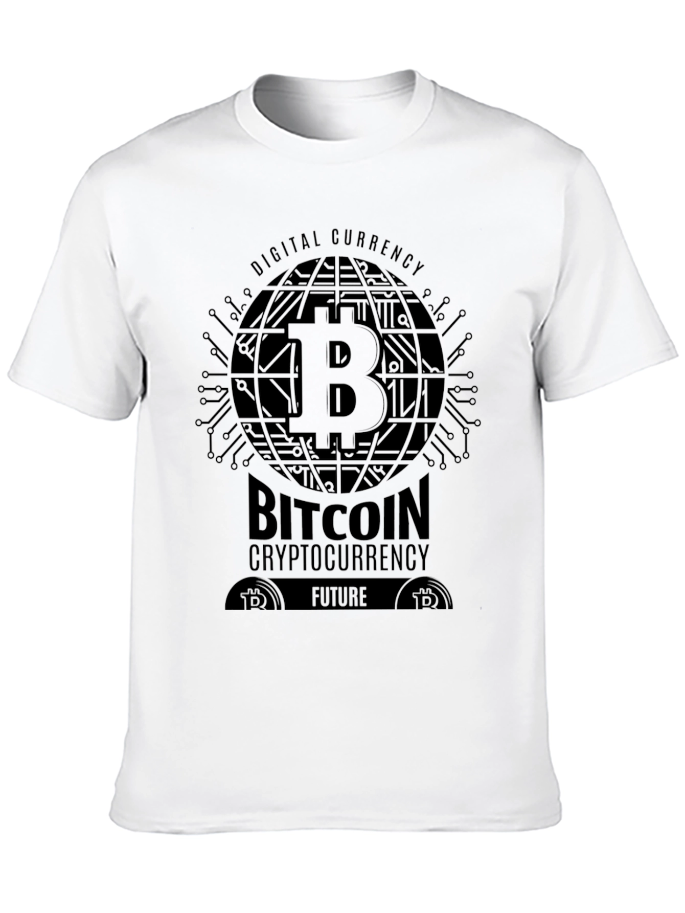 Bitcoin Crypto Digital Currency Black T-Shirt