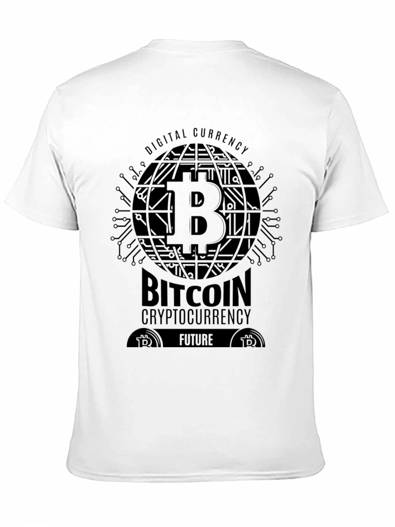 Bitcoin Crypto Digital Currency Black T-Shirt
