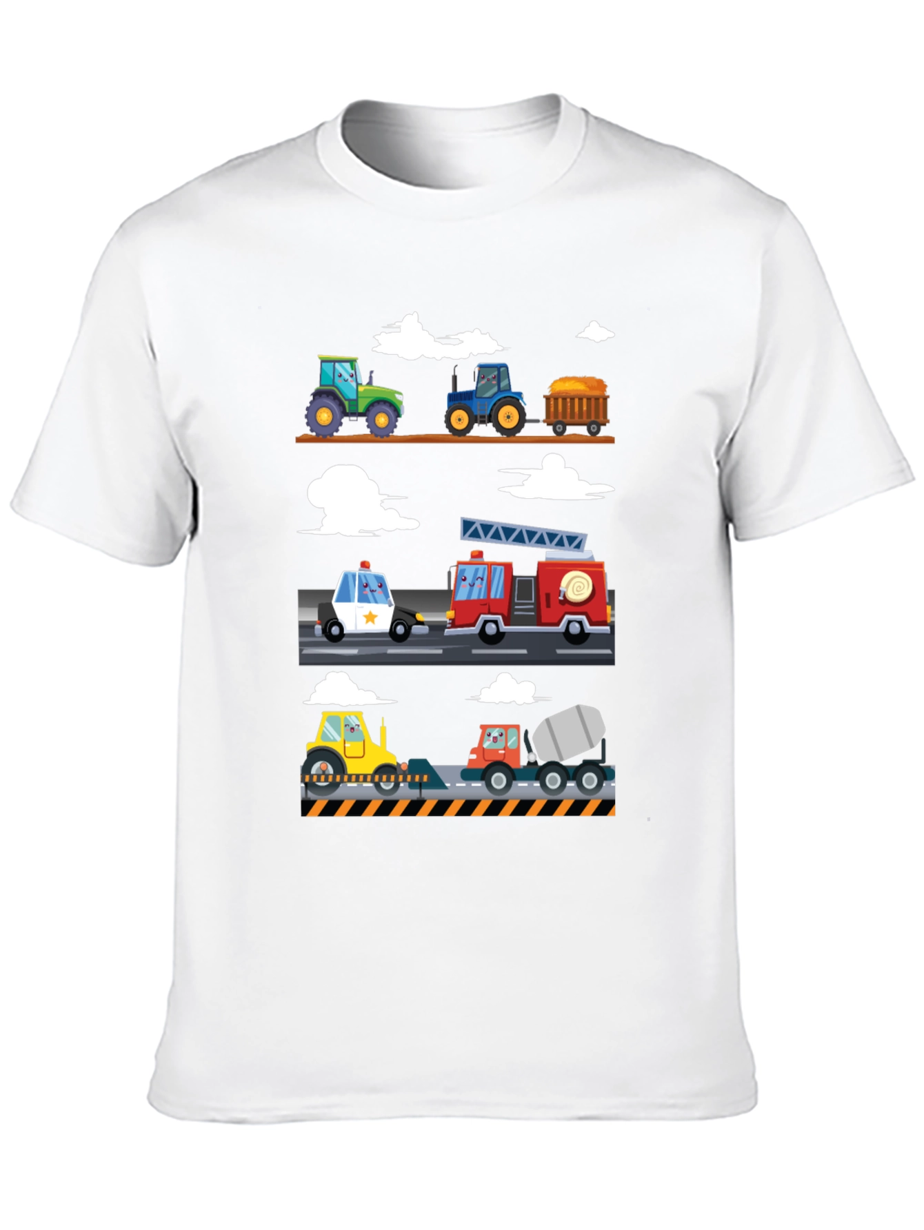 Cartoon Vehicle T-Shirt - Fun & Playful Design