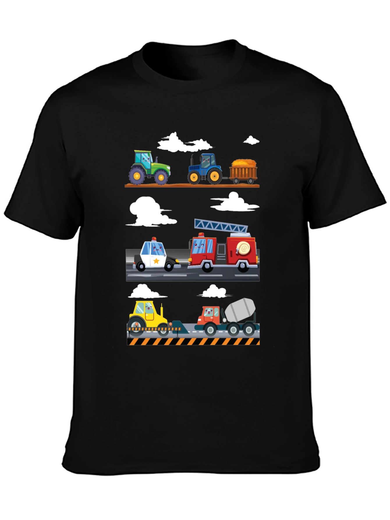 Cartoon Vehicle T-Shirt - Fun & Playful Design