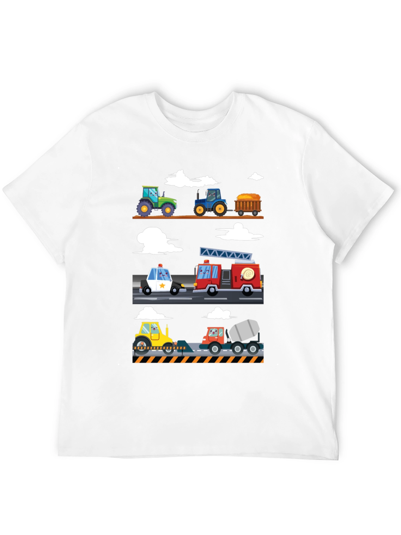 Cartoon Vehicle T-Shirt - Fun & Playful Design
