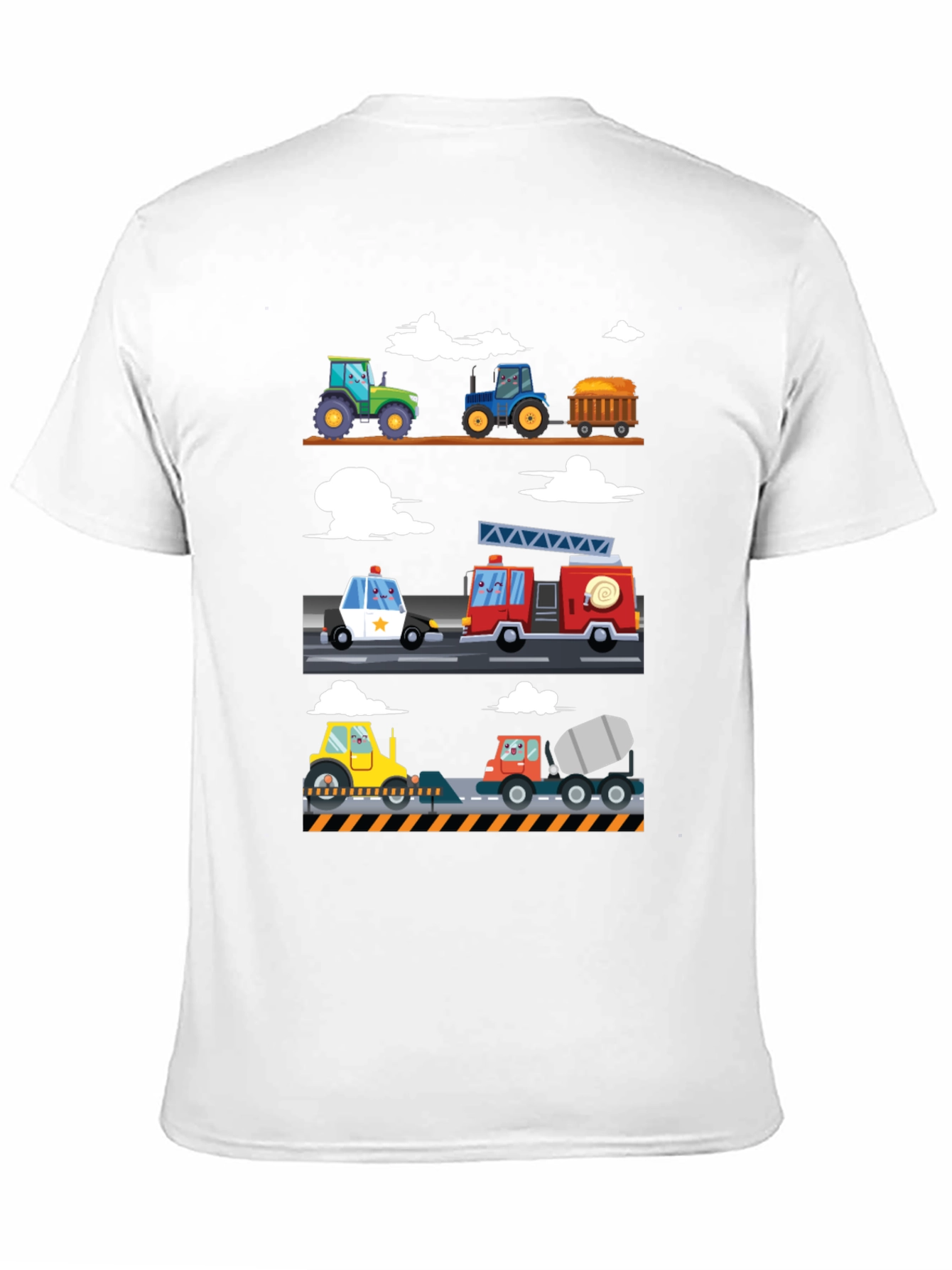 Cartoon Vehicle T-Shirt - Fun & Playful Design