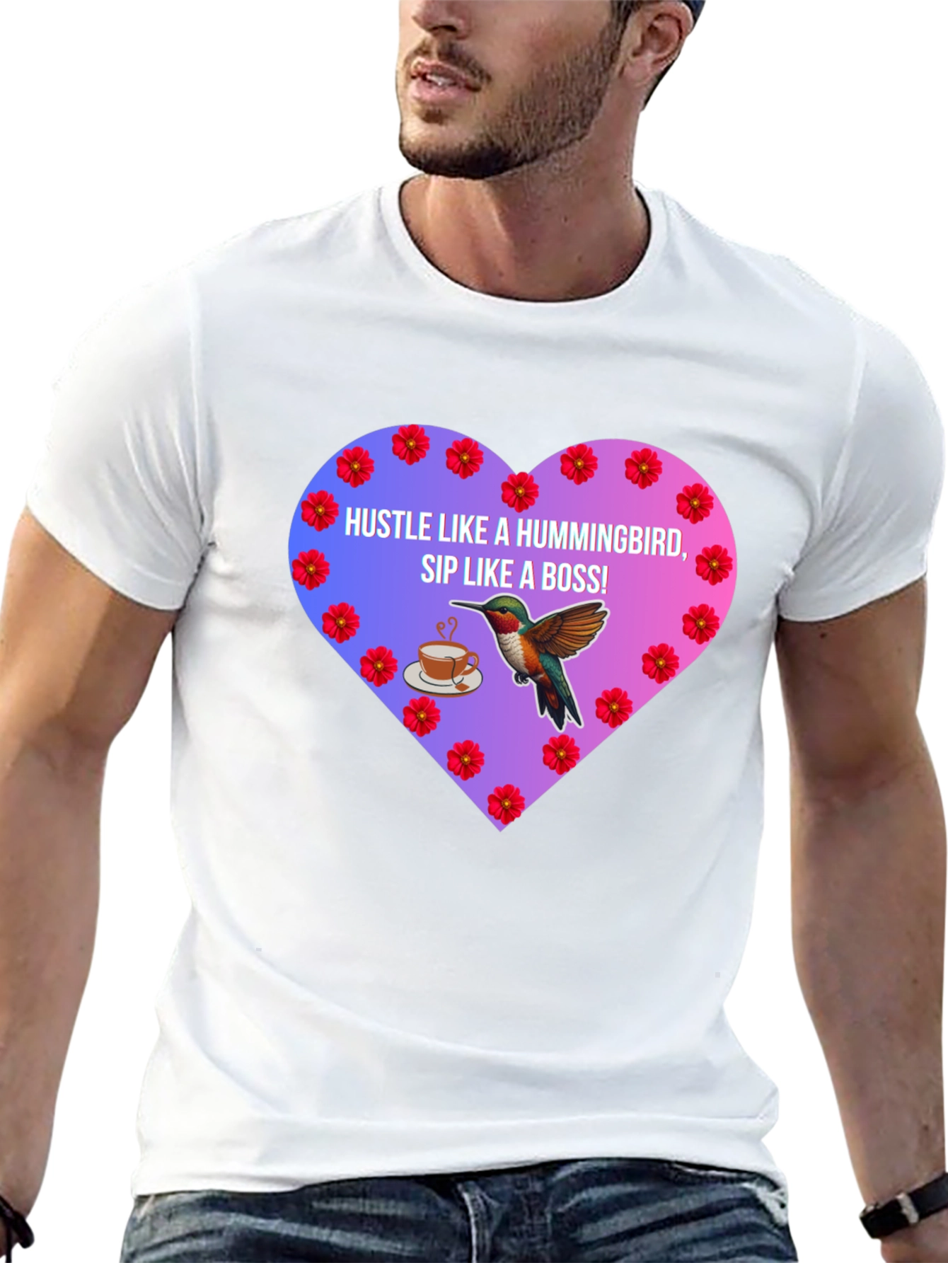 Hummingbird Hustle T-Shirt Sip Like a Boss