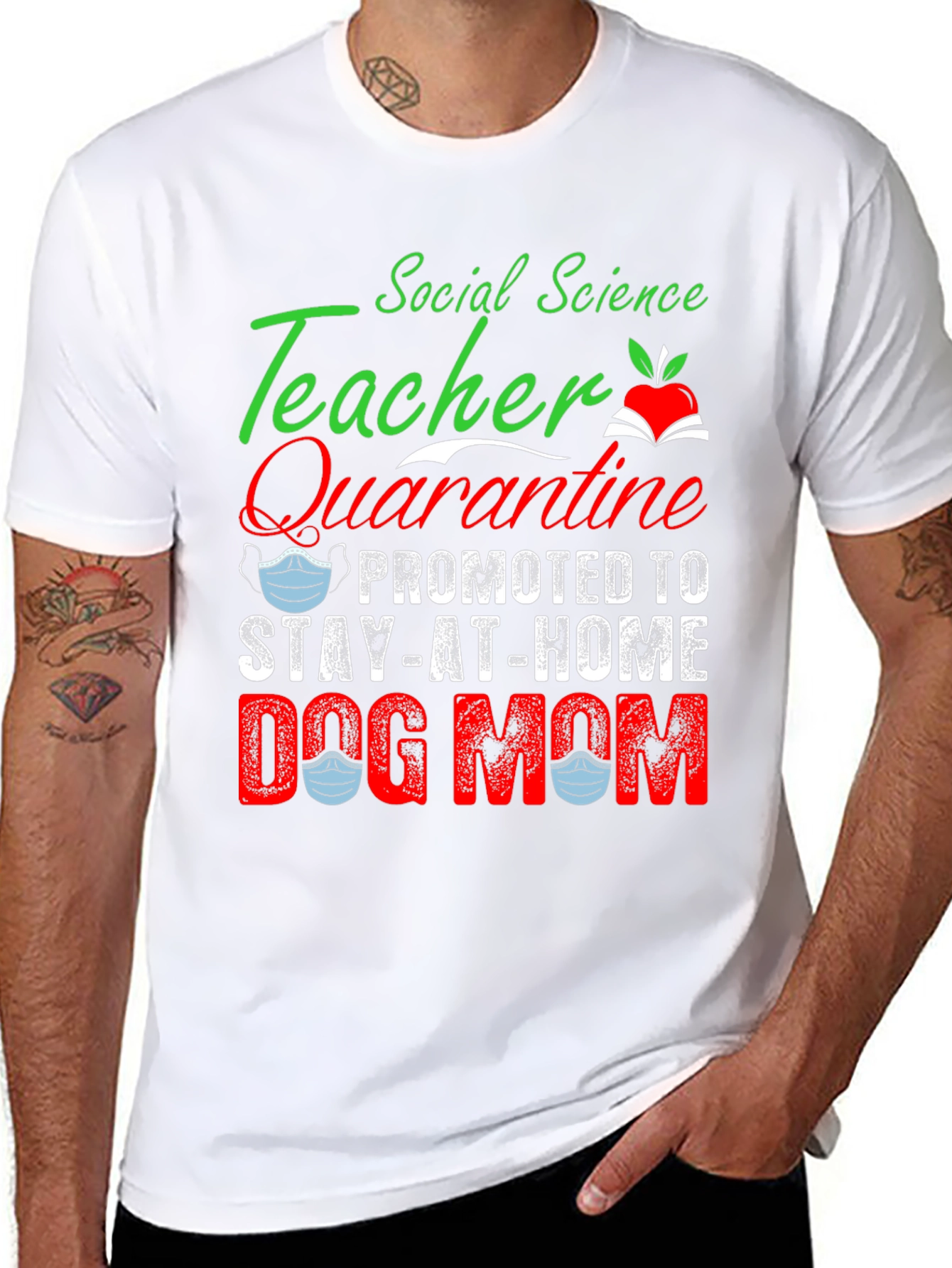 Social Science Teacher Dog Mom T-Shirt