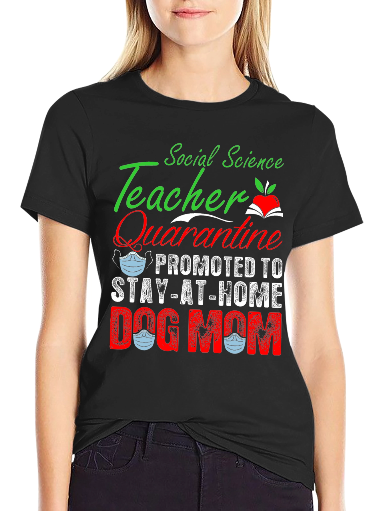 Social Science Teacher Dog Mom T-Shirt