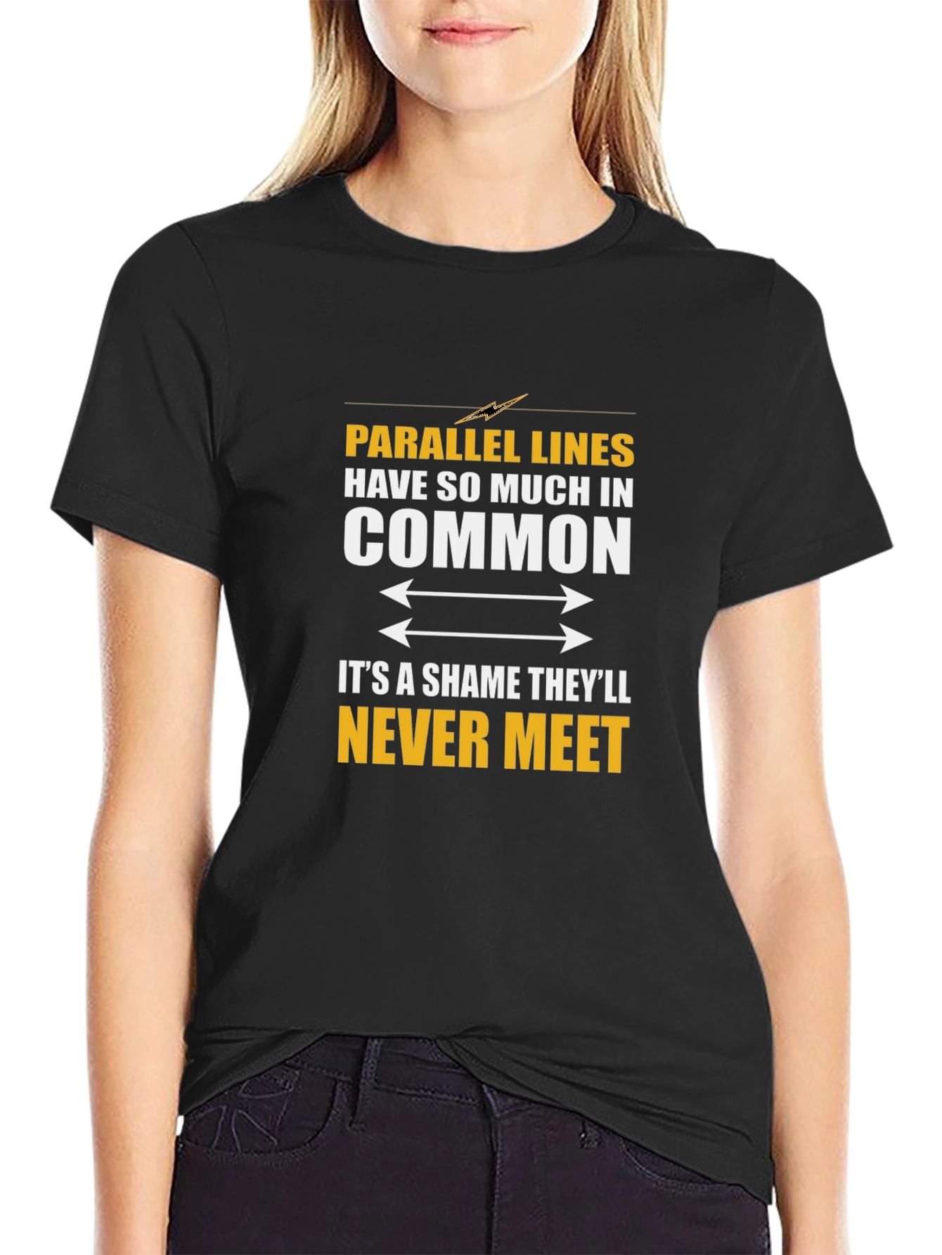 Parallel Lines T-Shirt: Funny Math Humor Tee