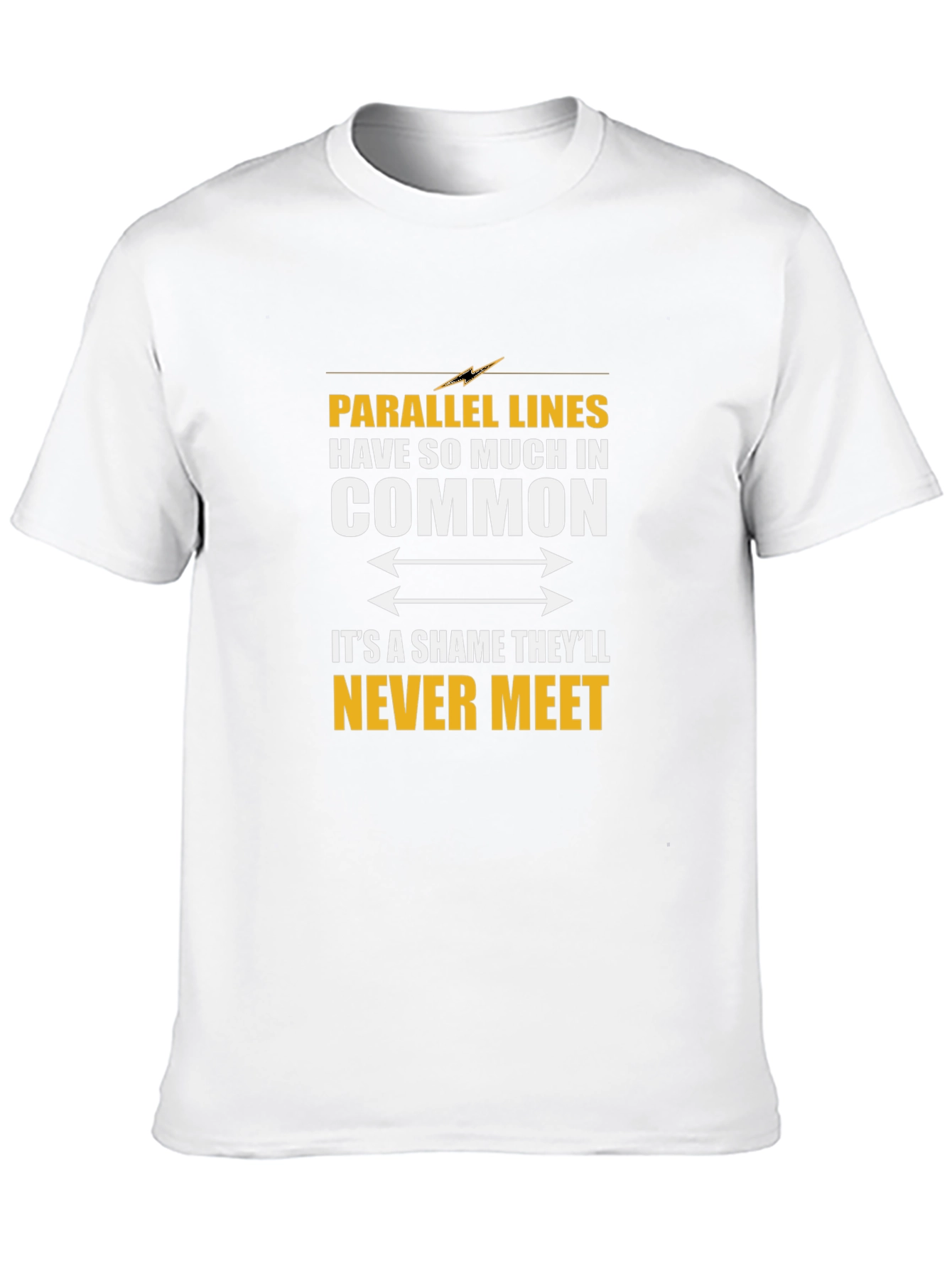 Parallel Lines T-Shirt: Funny Math Humor Tee