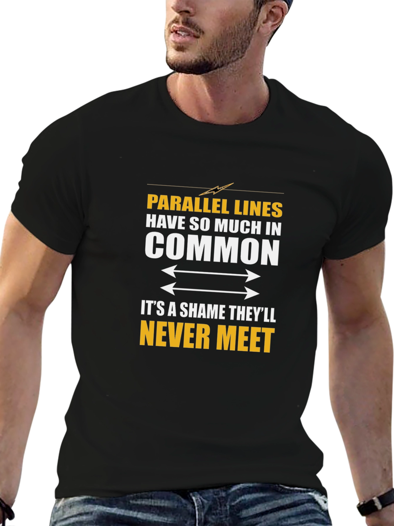 Parallel Lines T-Shirt: Funny Math Humor Tee