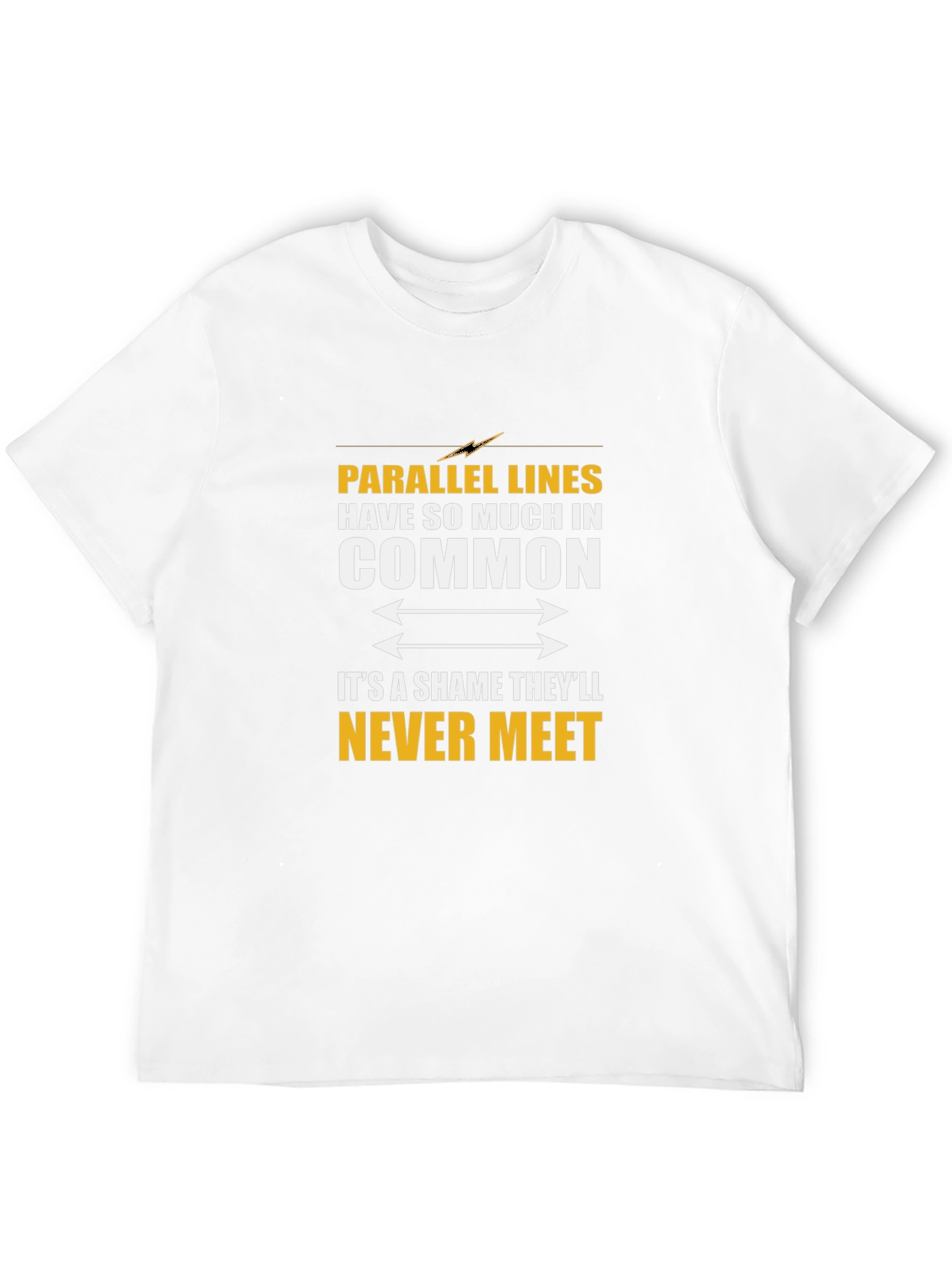 Parallel Lines T-Shirt: Funny Math Humor Tee