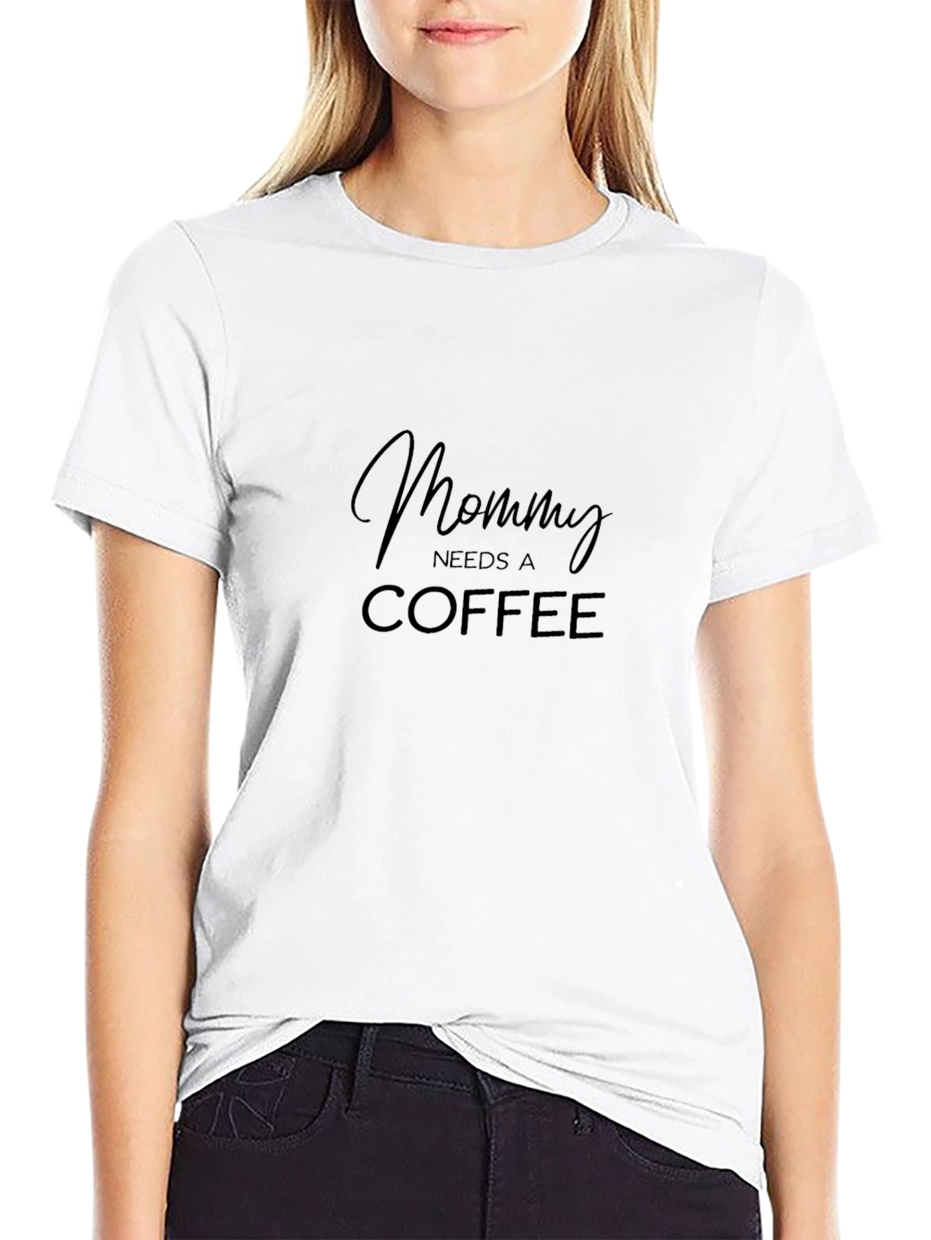 Mommy Needs Coffee Graphic Tee - Black