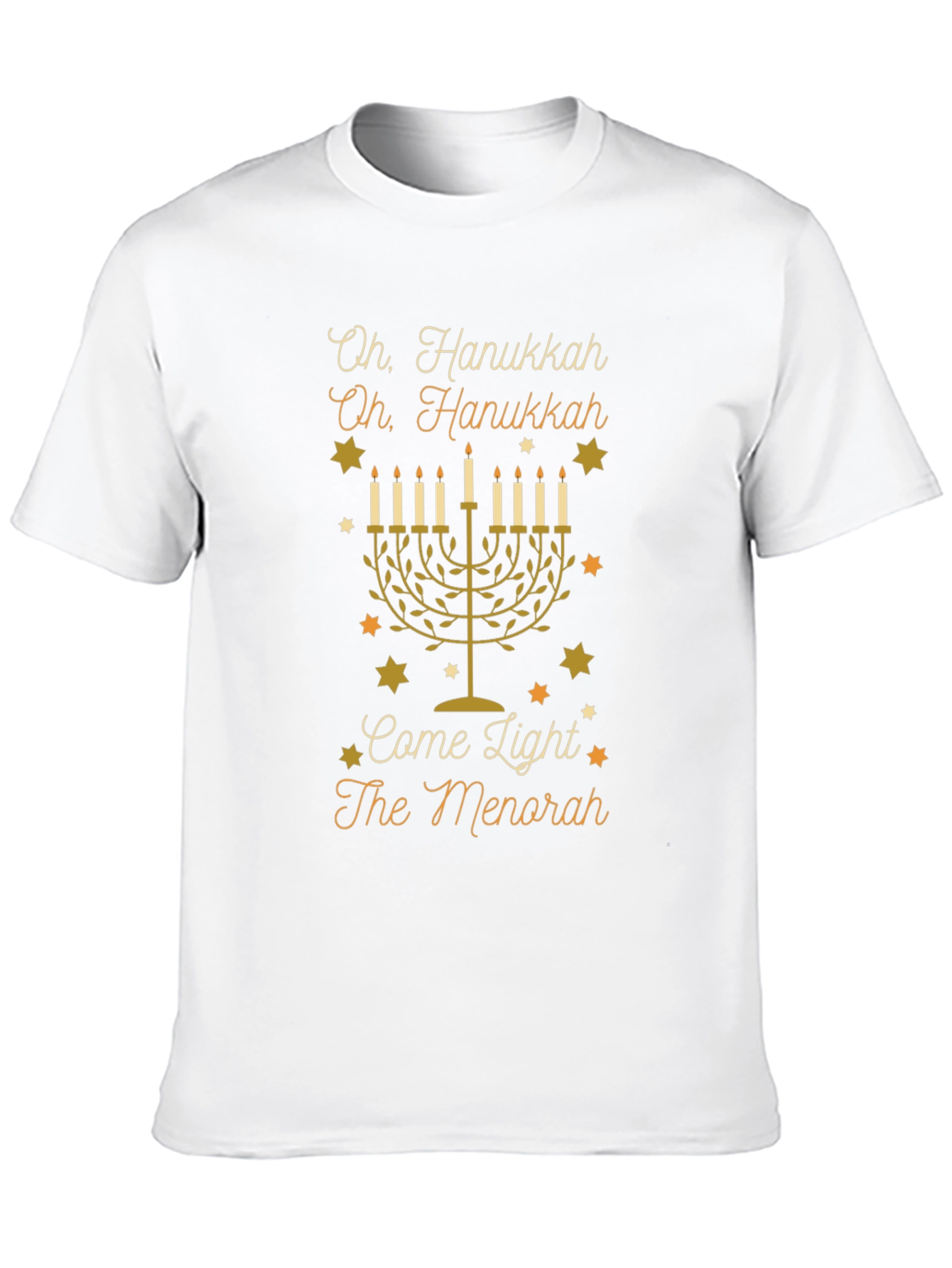 Hanukkah Menorah T-Shirt - Oh Hanukkah Design