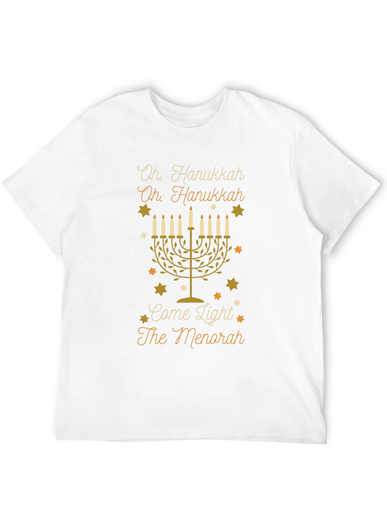 Hanukkah Menorah T-Shirt - Oh Hanukkah Design