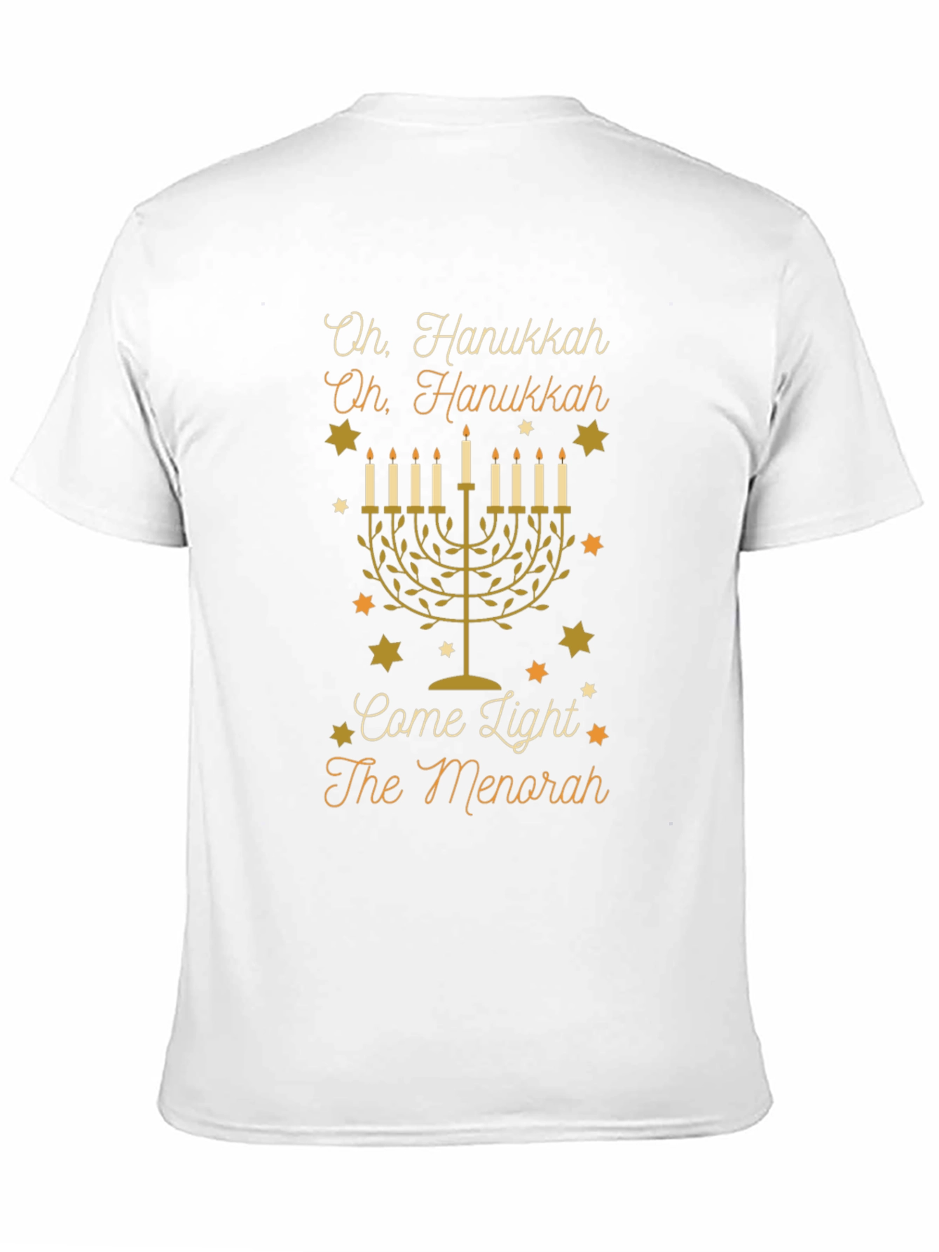 Hanukkah Menorah T-Shirt - Oh Hanukkah Design