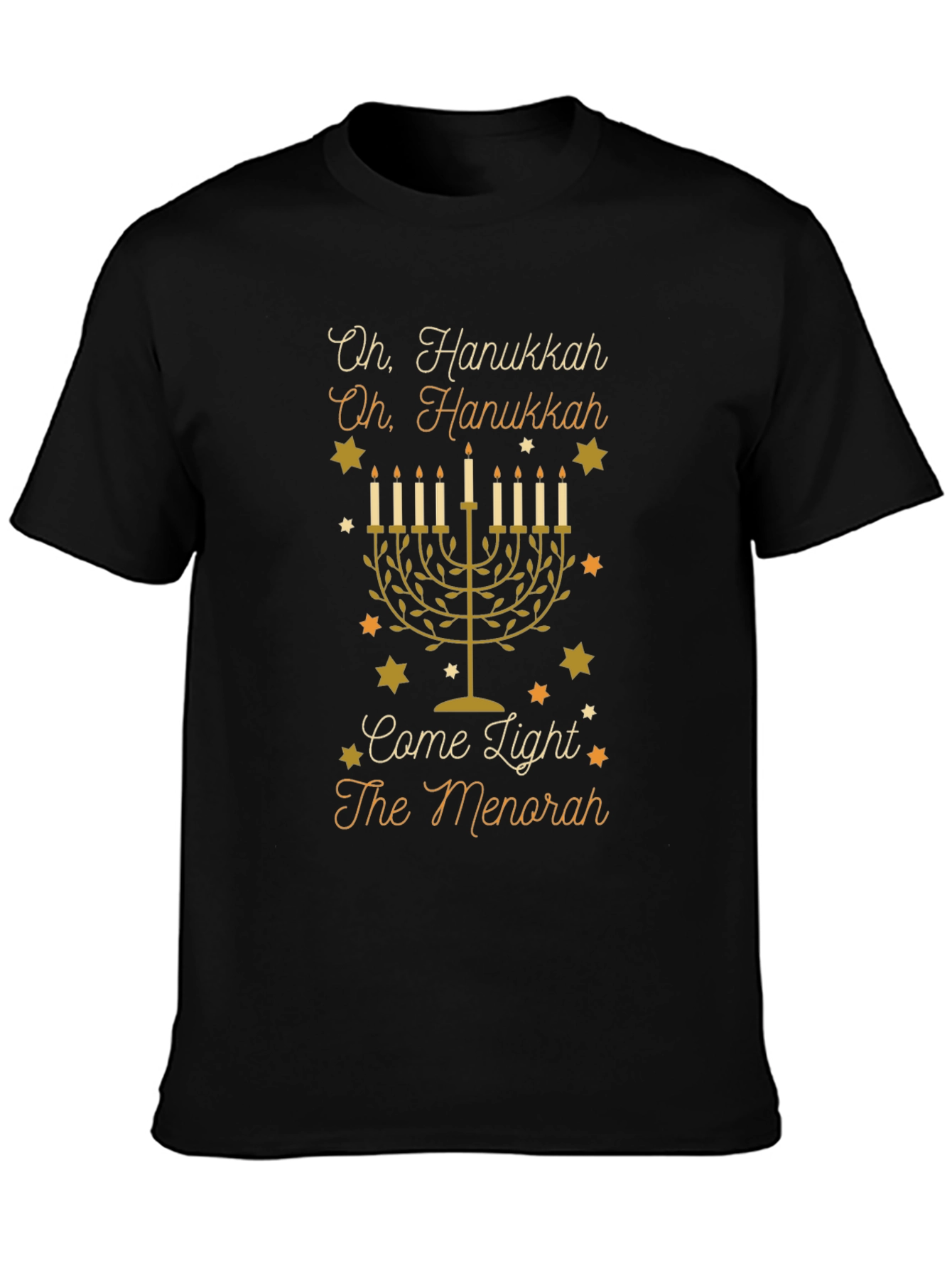 Hanukkah Menorah T-Shirt - Oh Hanukkah Design