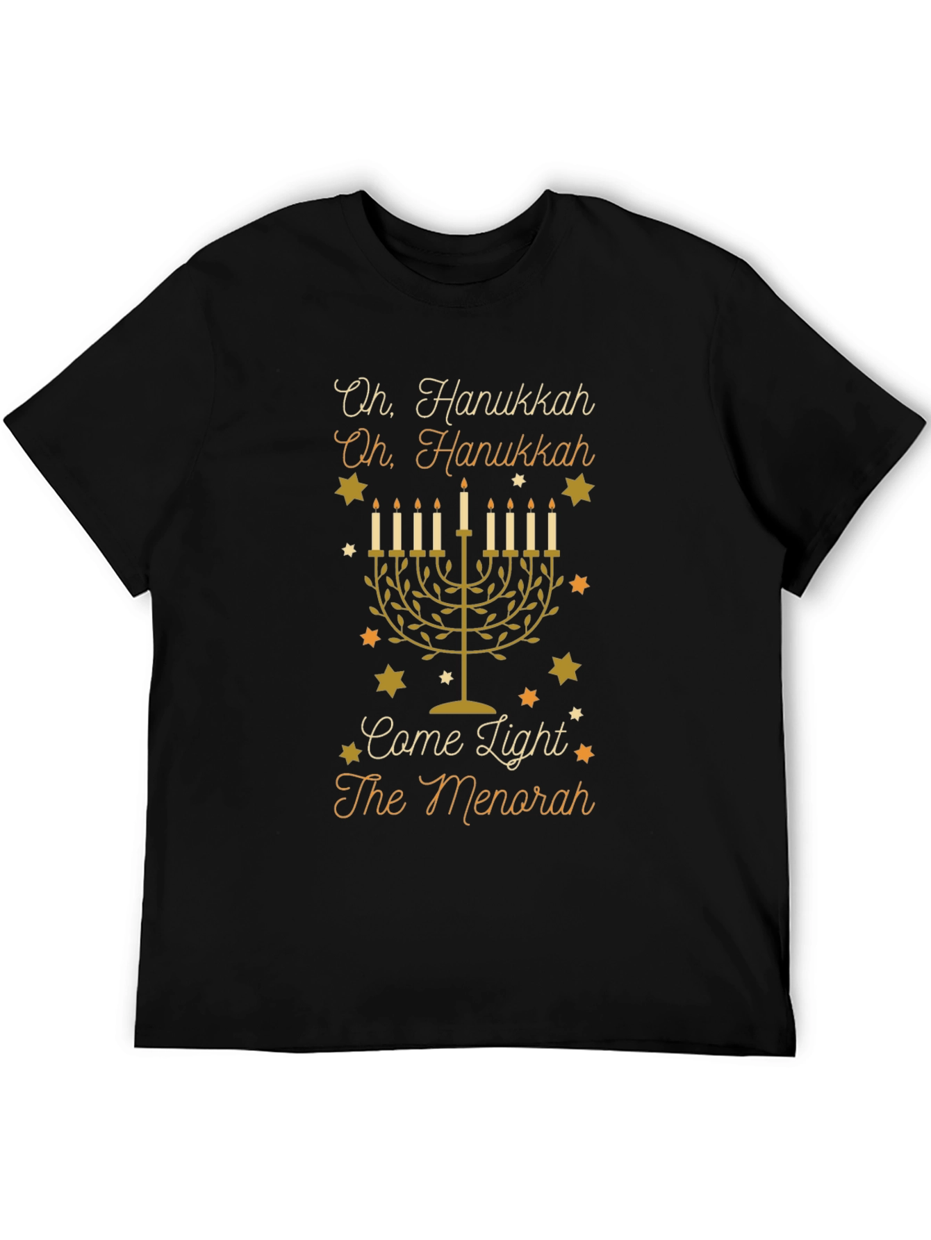 Hanukkah Menorah T-Shirt - Oh Hanukkah Design