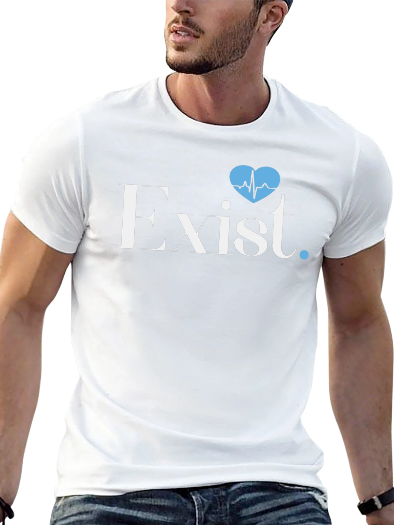 Exist Heartbeat Graphic Tee - Stylish Comfort